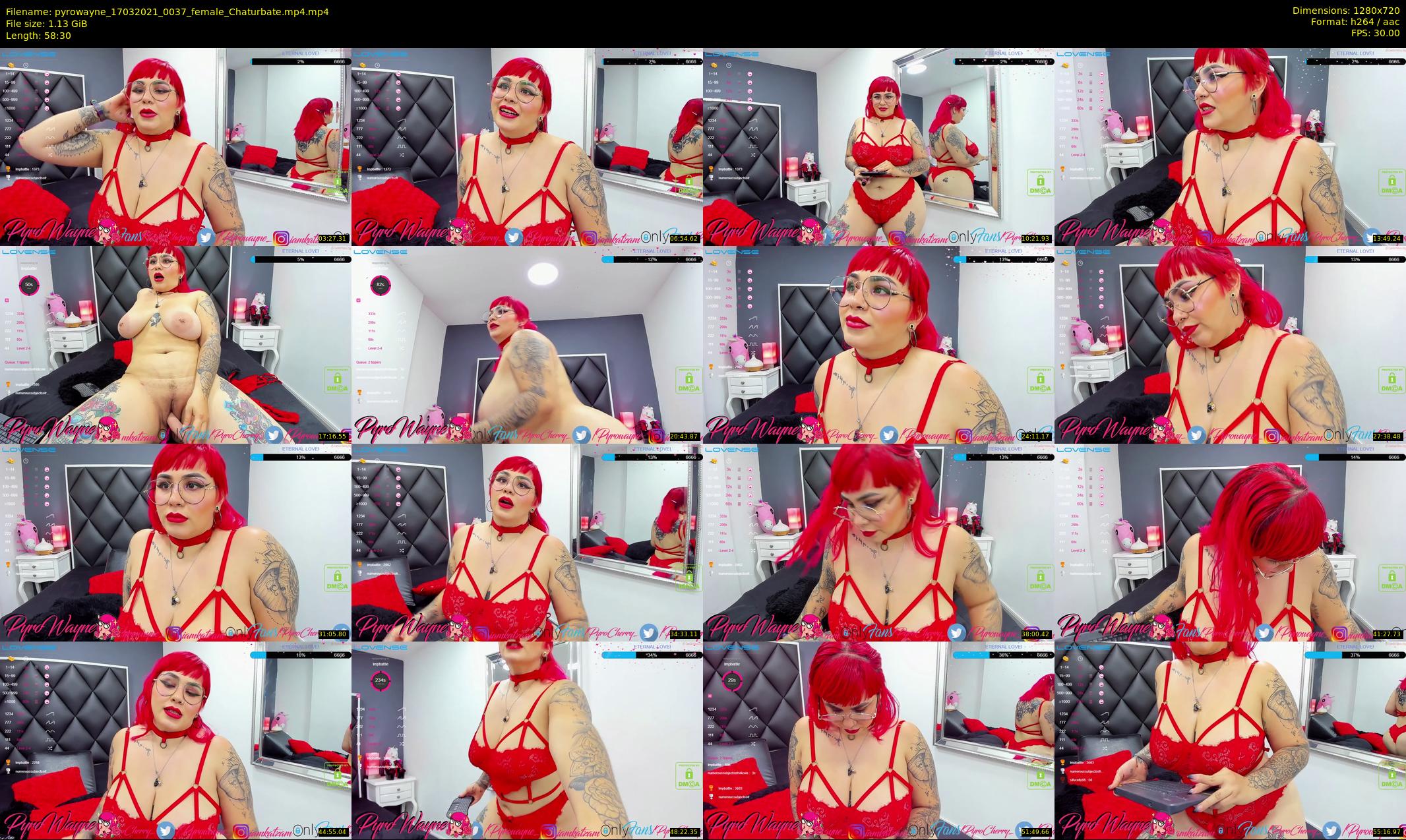 pyrowayne — 59 minute Chaturbate female cam show recording, 720p, Mar 17, 2021