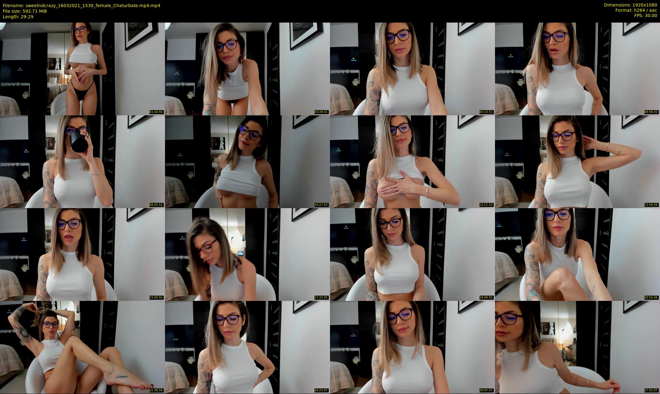 sweetndcrazy — 30 minute Chaturbate female cam show recording, 1080p, Mar 16, 2021