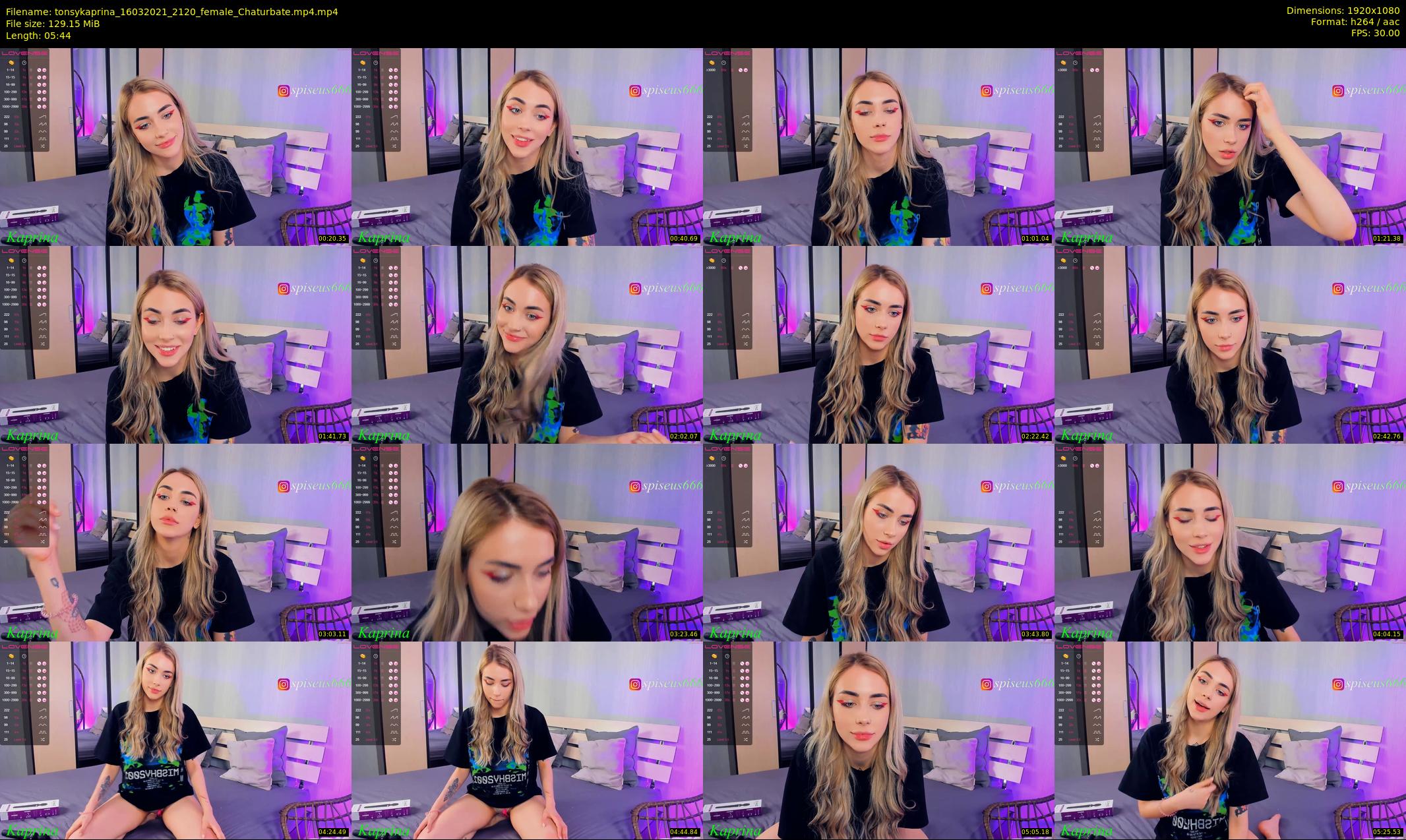 tonsykaprina — 6 minute Chaturbate couple cam show recording, 1080p, Mar 16, 2021
