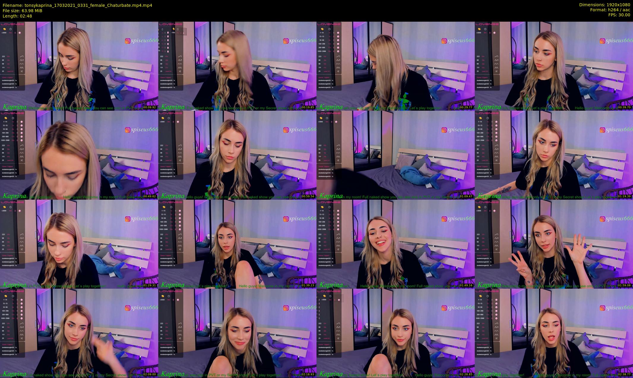 tonsykaprina — 3 minute Chaturbate couple cam show recording, 1080p, Mar 17, 2021