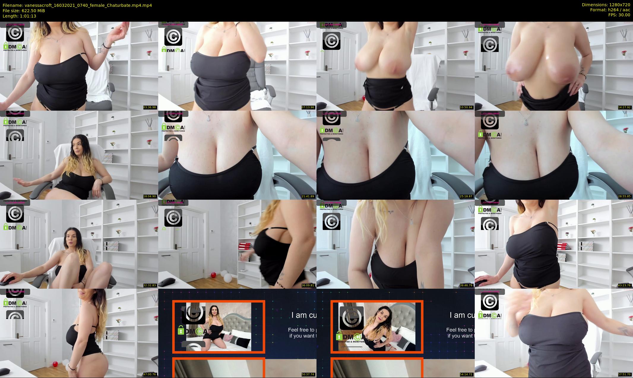 vanessacroft — 62 minute Chaturbate female cam show recording, 720p, Mar 16, 2021