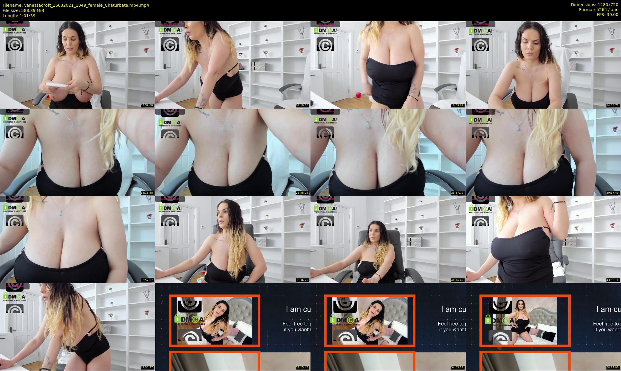 vanessacroft — 62 minute Chaturbate female cam show recording, 720p, Mar 16, 2021