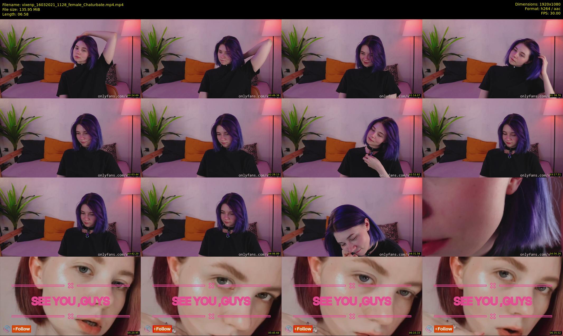 vixenp — 7 minute Chaturbate female cam show recording, 1080p, Mar 16, 2021