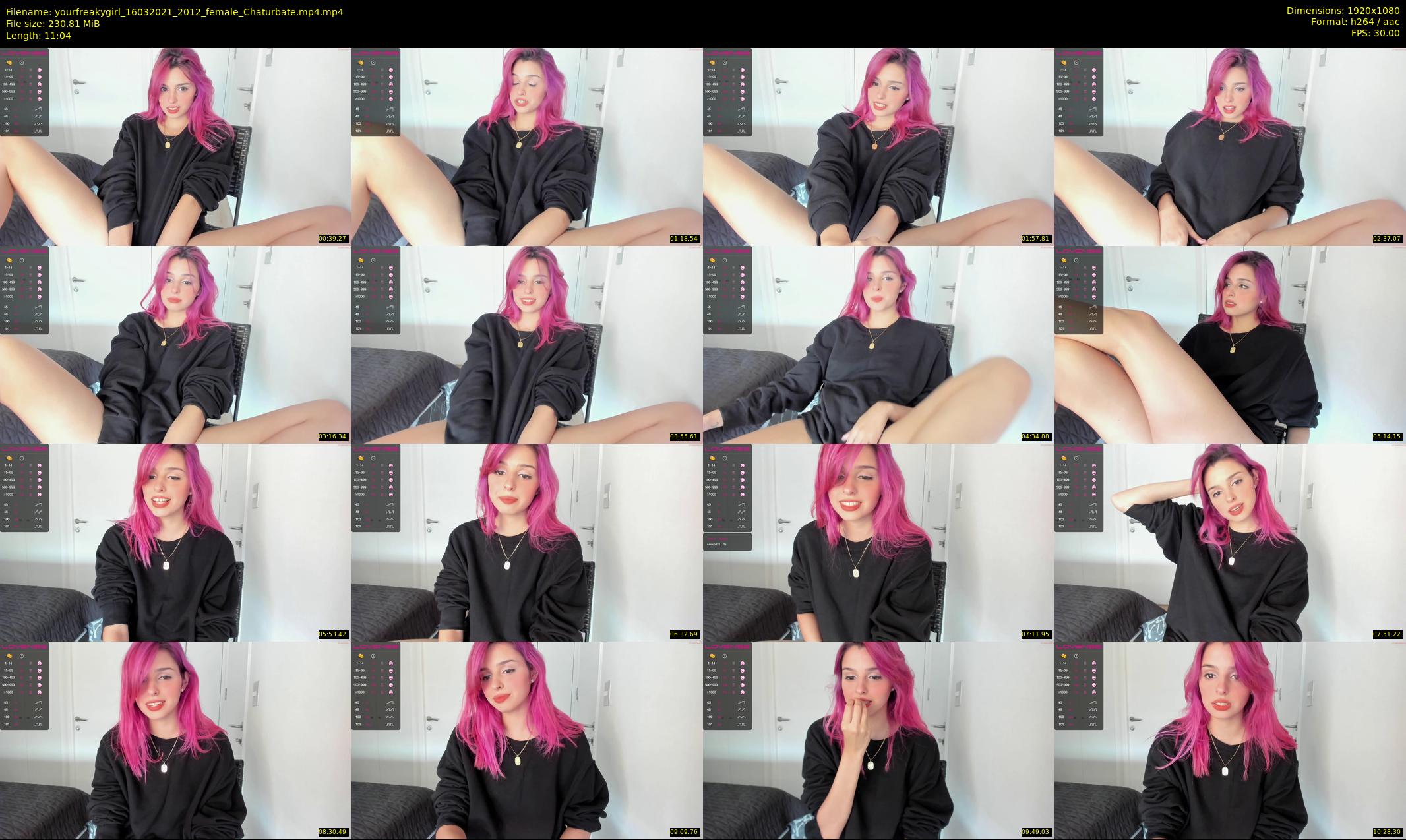 yourfreakygirl — 12 minute Chaturbate female cam show recording, 1080p, Mar 16, 2021