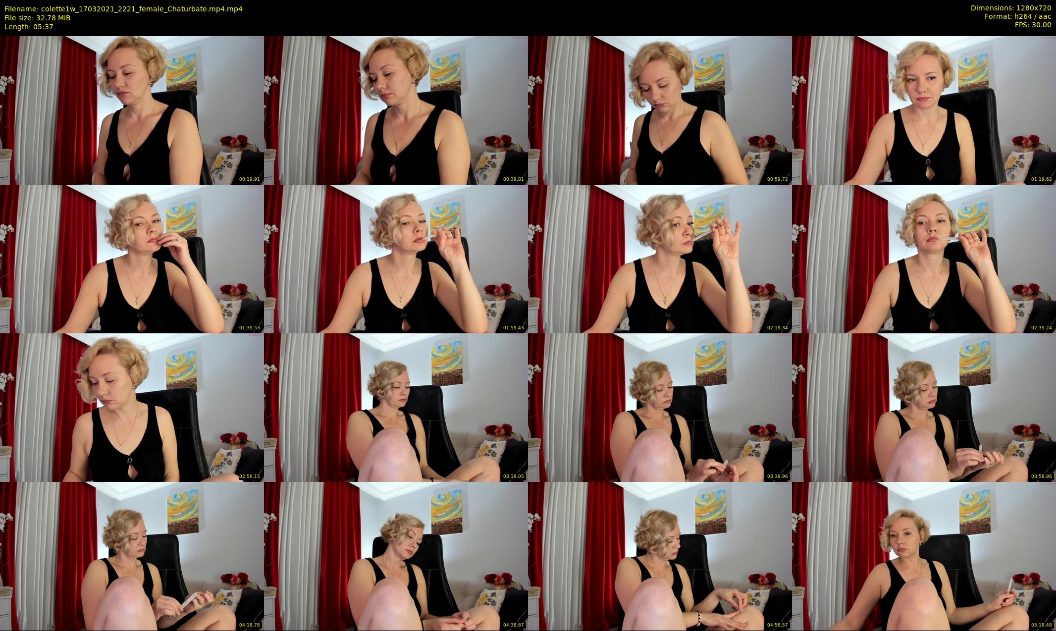colette1w — 6 minute Chaturbate female cam show recording, 720p, Mar 17, 2021