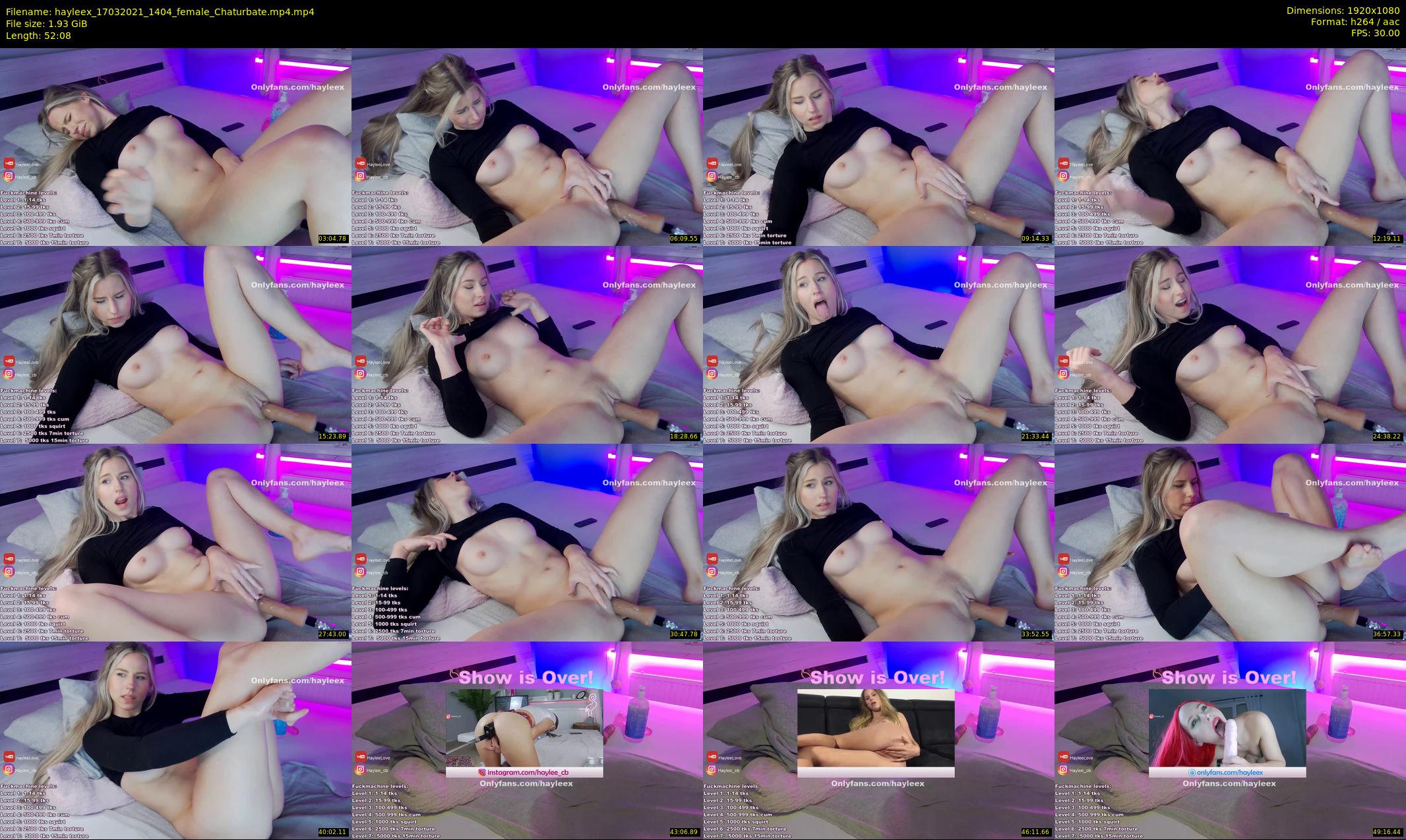 hayleex — 53 minute Chaturbate female cam show recording, 1080p, Mar 17, 2021