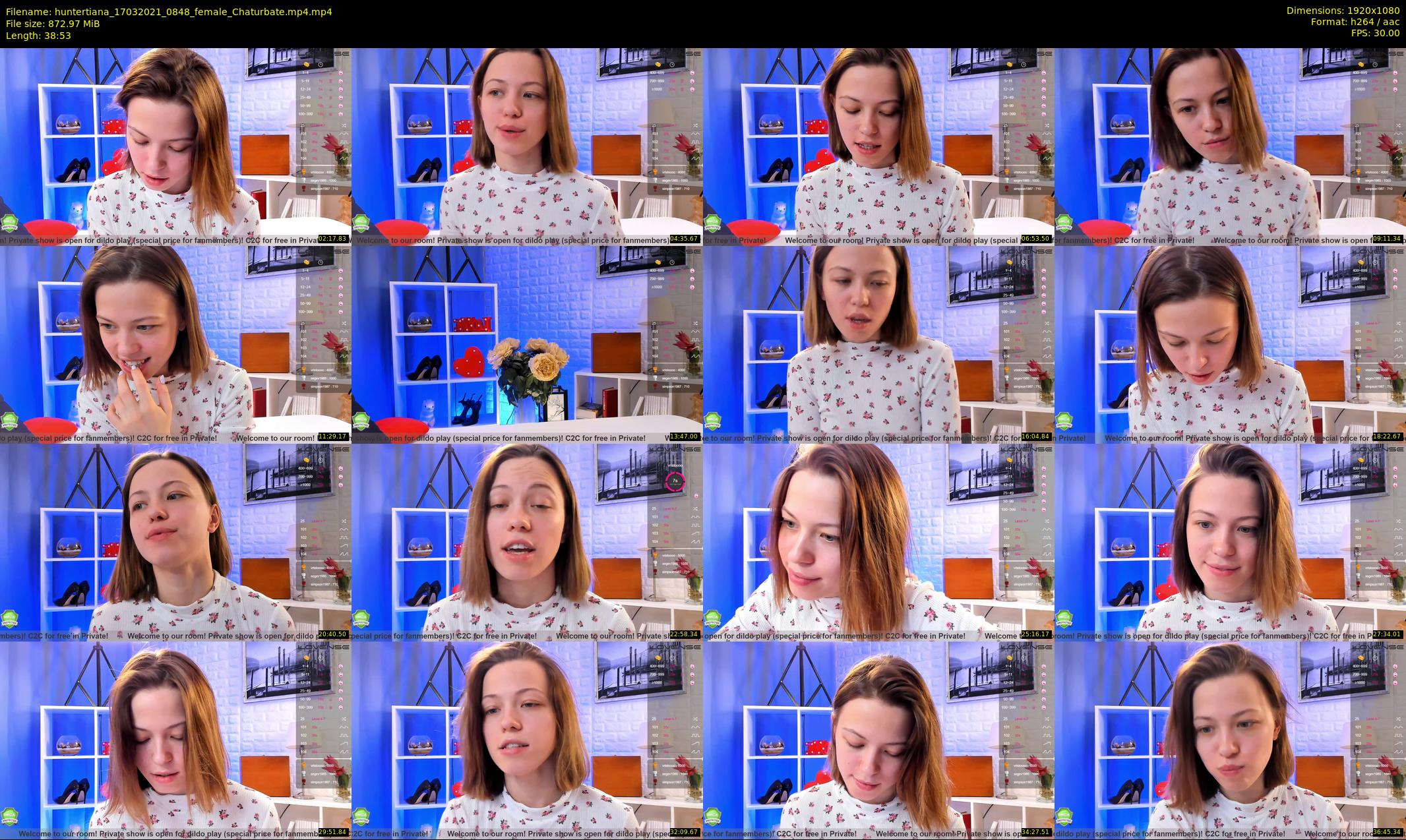 huntertiana — 39 minute Chaturbate female cam show recording, 1080p, Mar 17, 2021