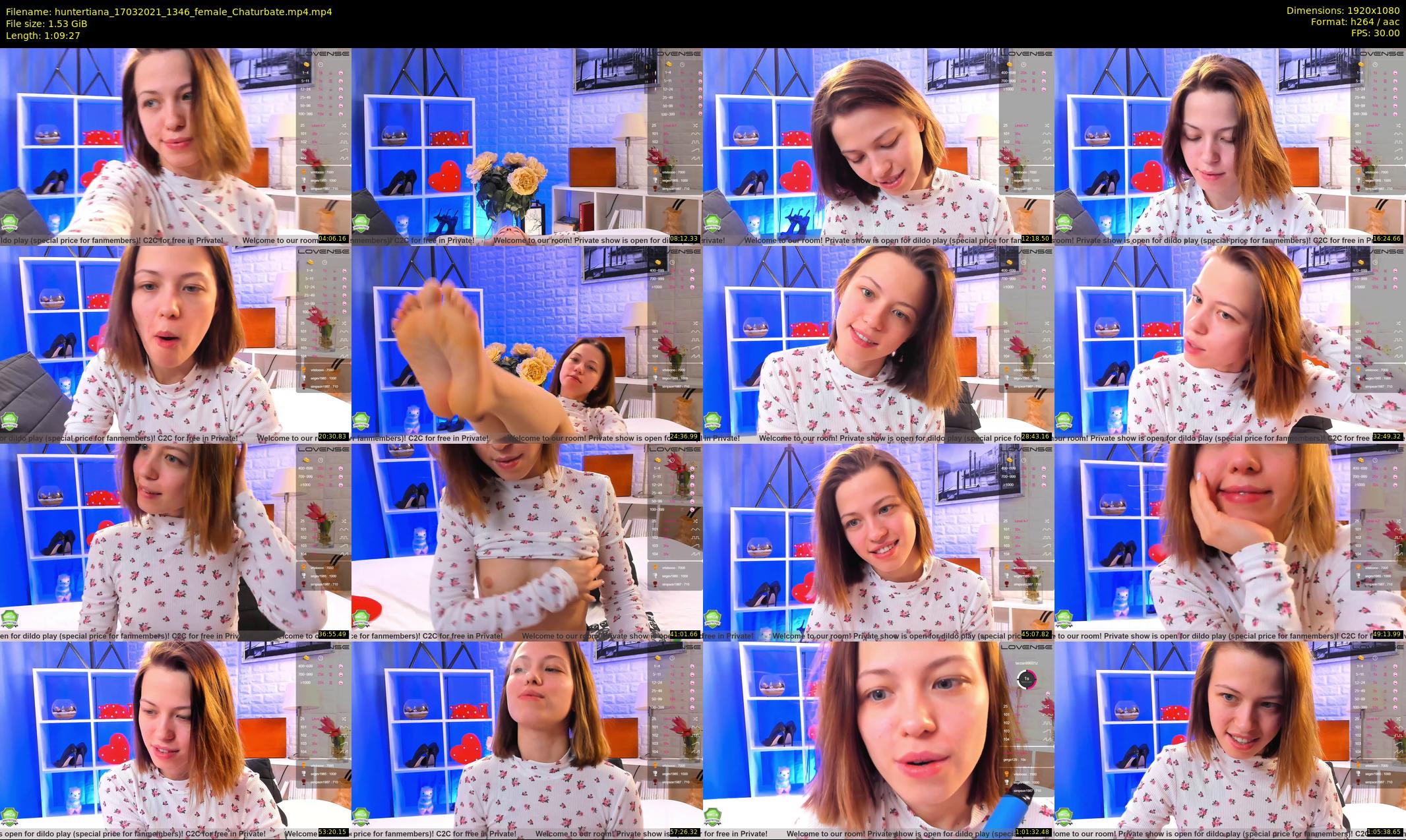 huntertiana — 70 minute Chaturbate female cam show recording, 1080p, Mar 17, 2021
