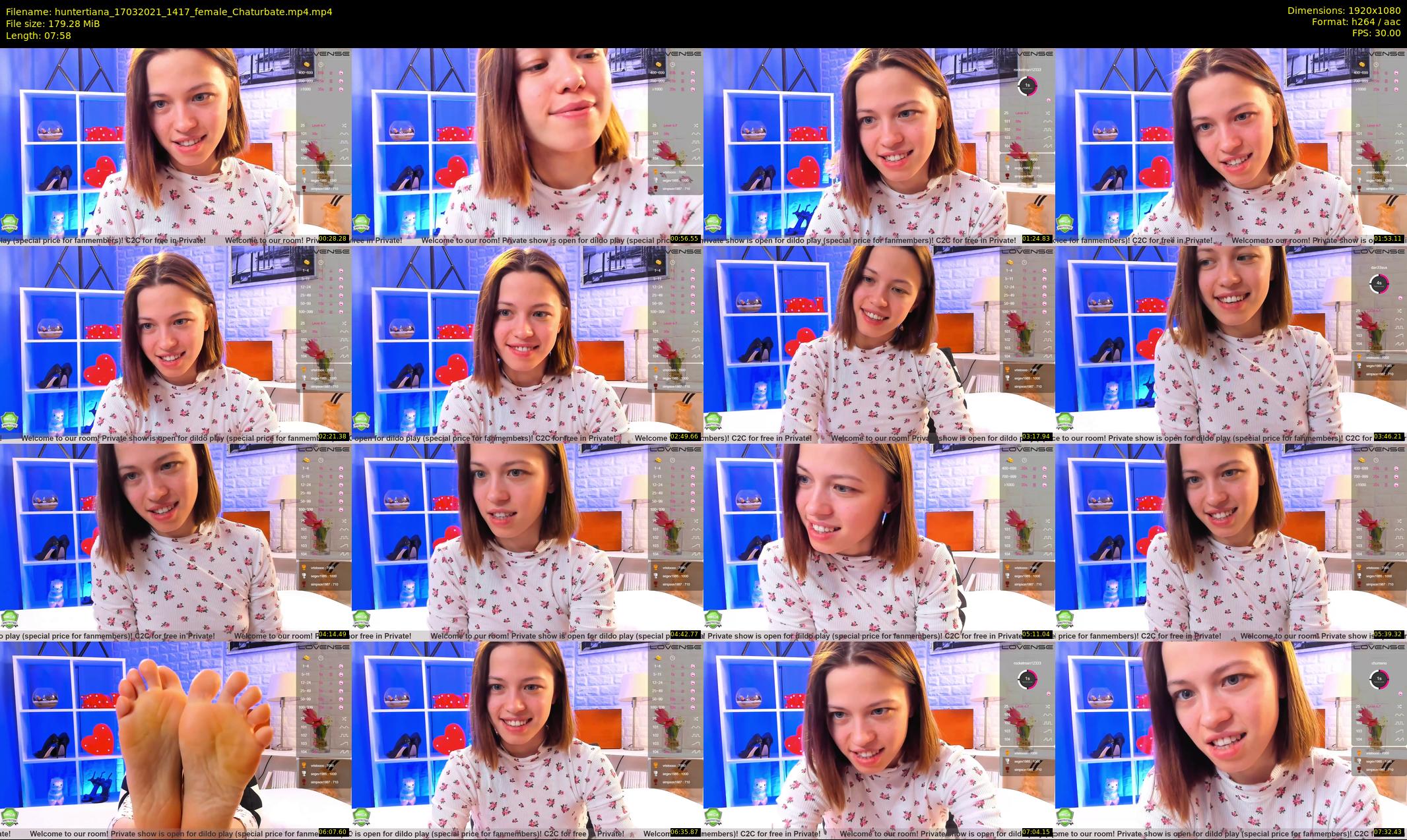 huntertiana — 8 minute Chaturbate female cam show recording, 1080p, Mar 17, 2021
