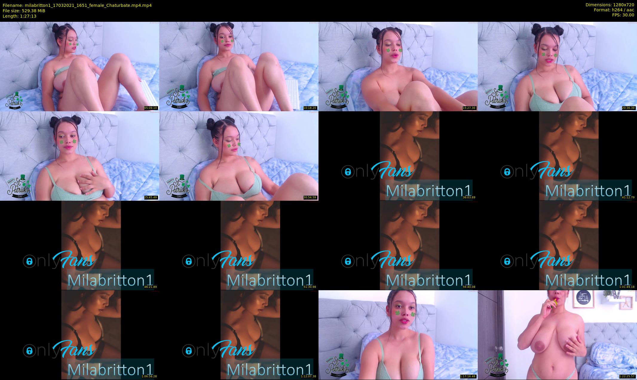milabritton1 — 88 minute Chaturbate female cam show recording, 720p, Mar 17, 2021