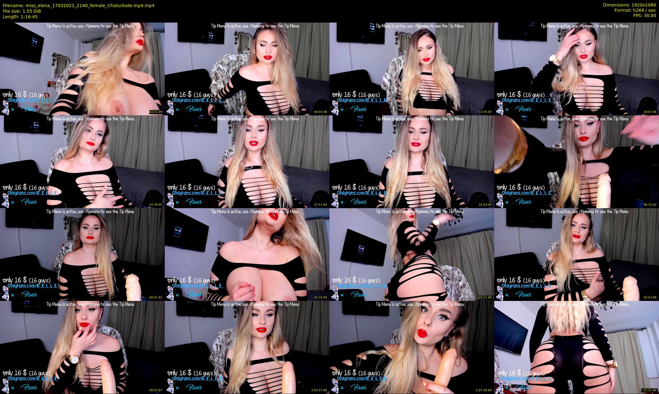 miss_elena — 77 minute Chaturbate female cam show recording, 1080p, Mar 17, 2021