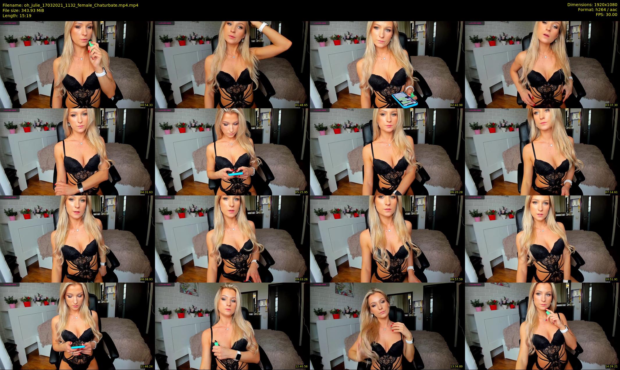 oh_julie — 16 minute Chaturbate female cam show recording, 1080p, Mar 17, 2021