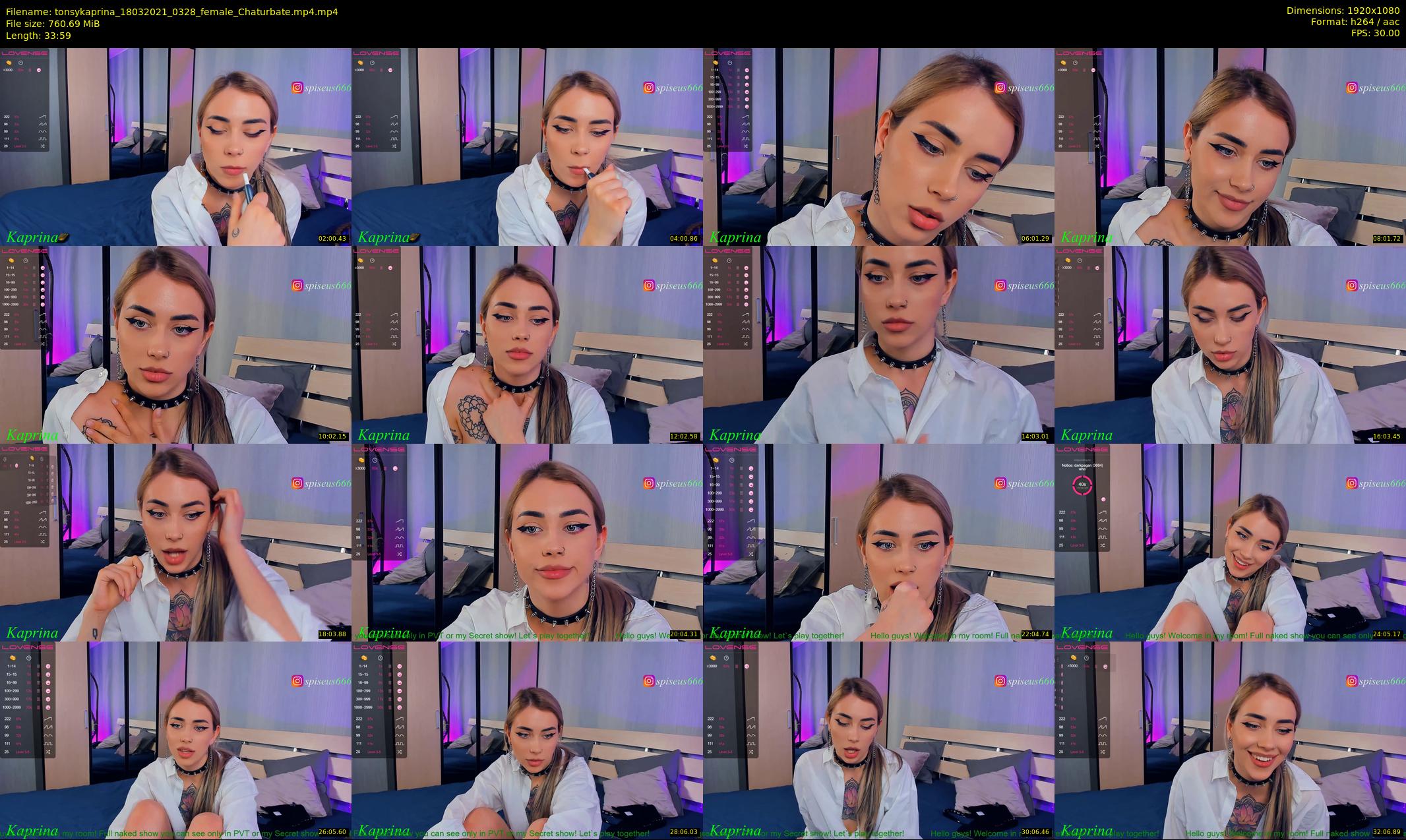 tonsykaprina — 34 minute Chaturbate couple cam show recording, 1080p, Mar 18, 2021