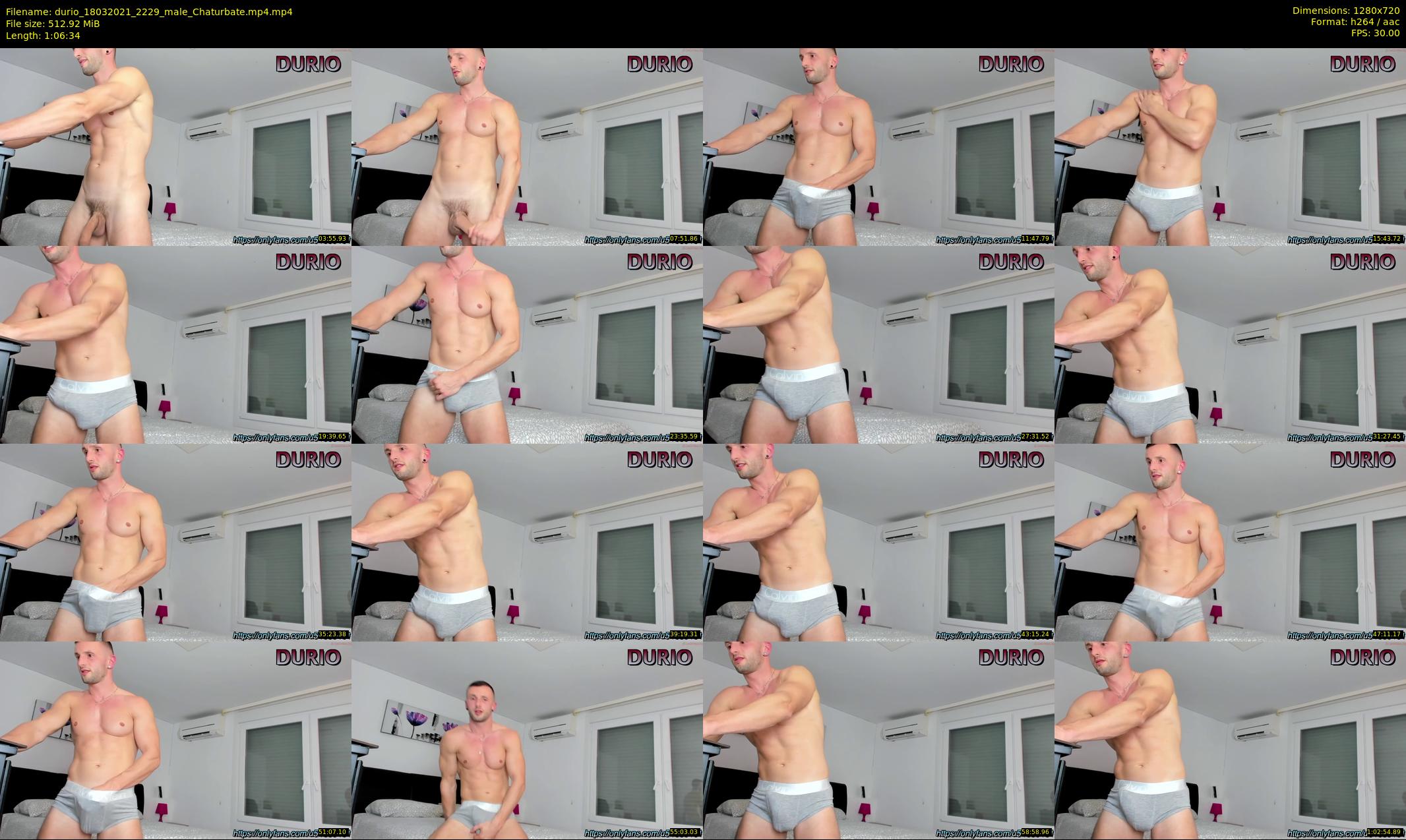 durio — 67 minute Chaturbate male cam show recording, 720p, Mar 18, 2021