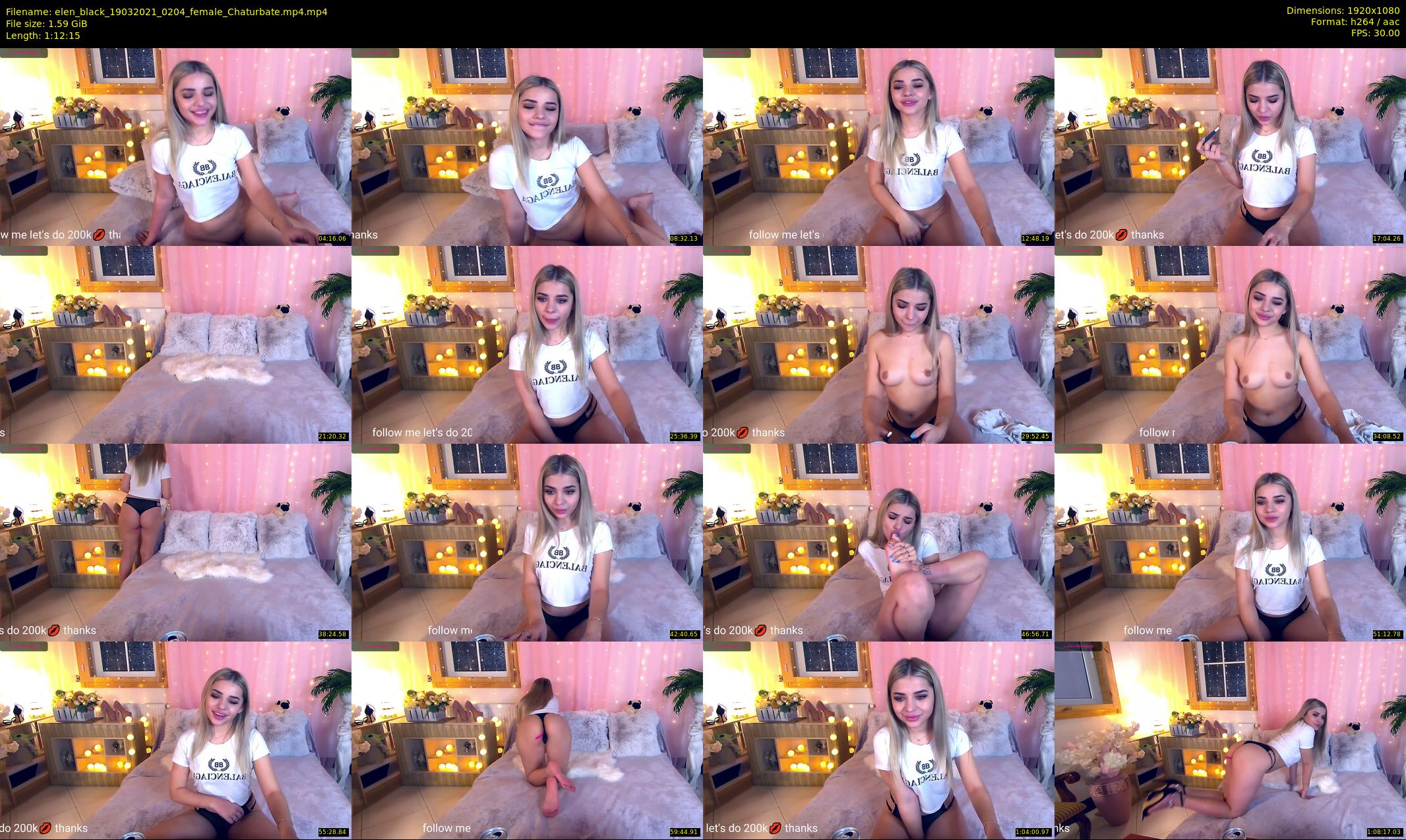 elen_black — 73 minute Chaturbate female cam show recording, 1080p, Mar 19, 2021