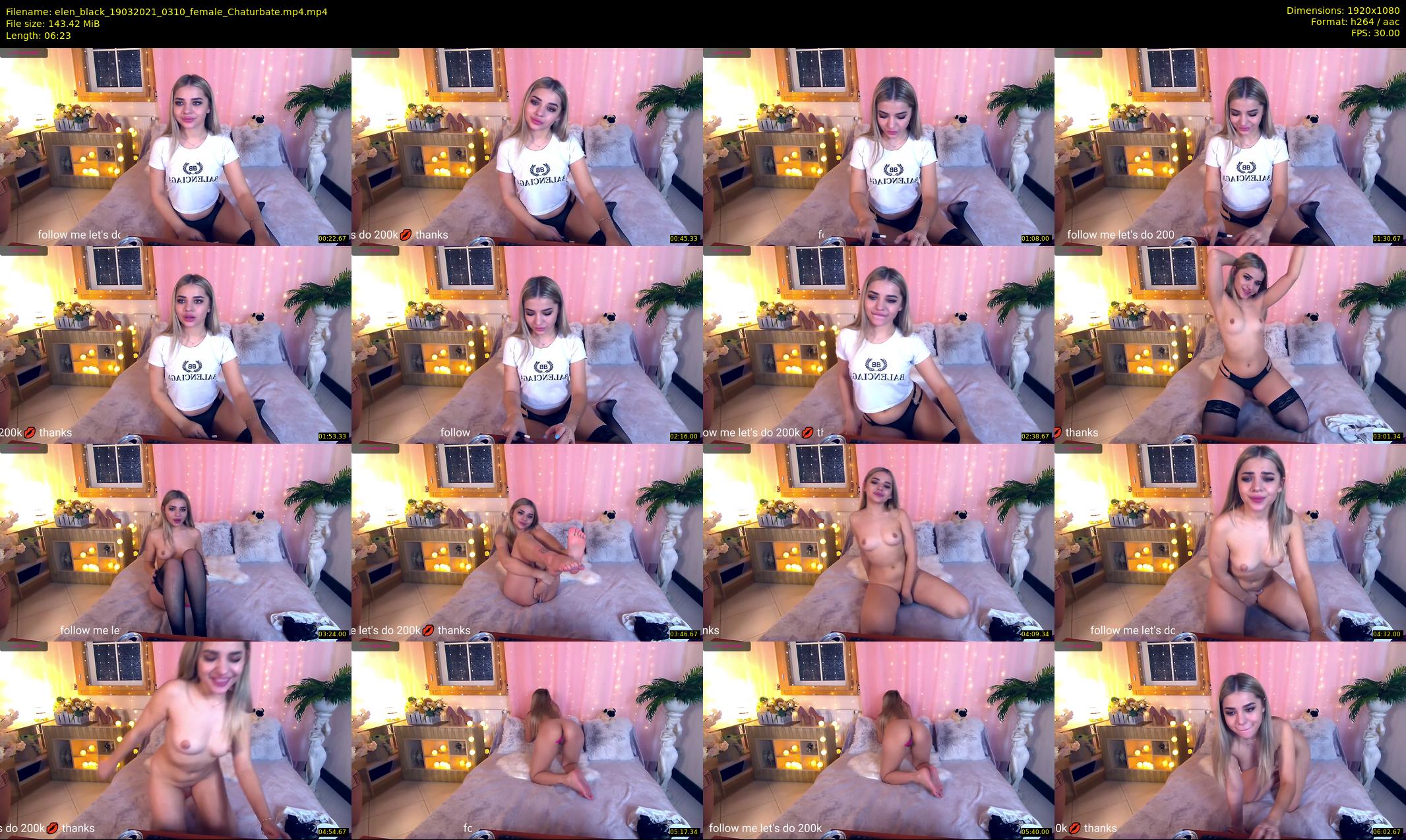 elen_black — 7 minute Chaturbate female cam show recording, 1080p, Mar 19, 2021