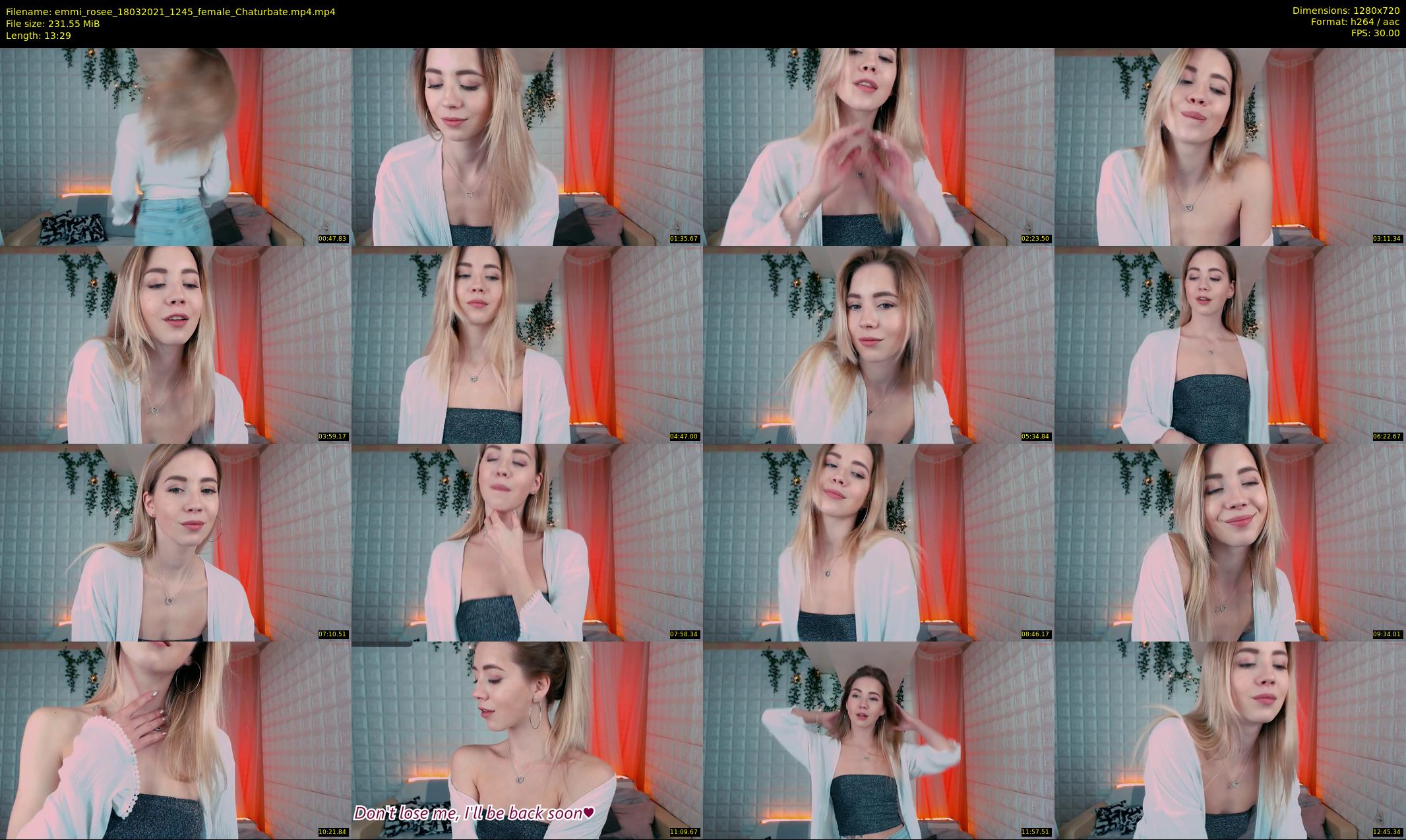emmi_rosee — 14 minute Chaturbate female cam show recording, 720p, Mar 18, 2021