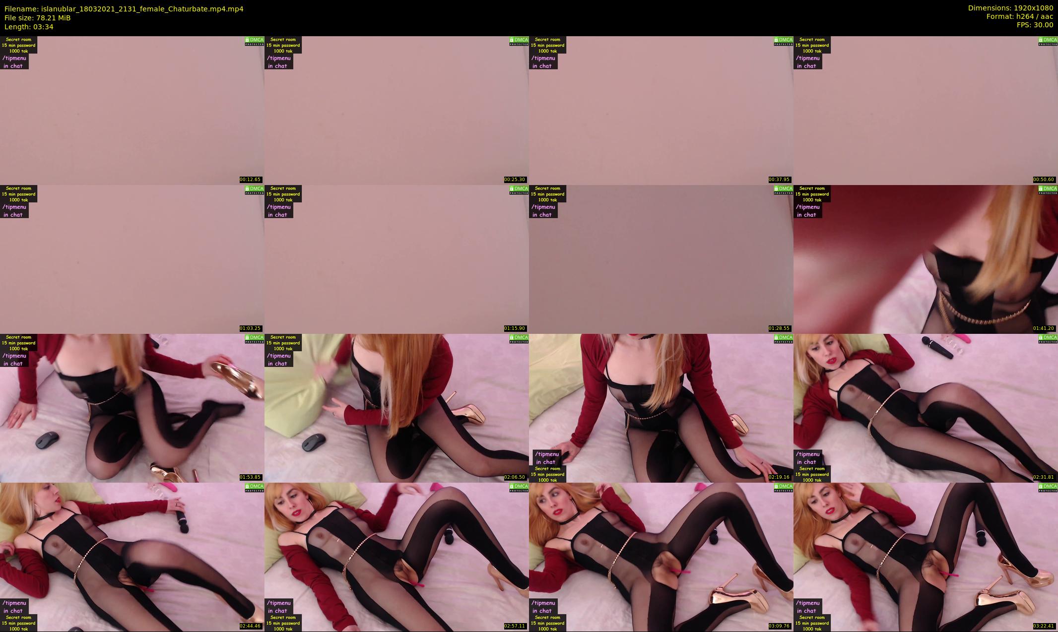 islanublar — 4 minute Chaturbate female cam show recording, 1080p, Mar 18, 2021