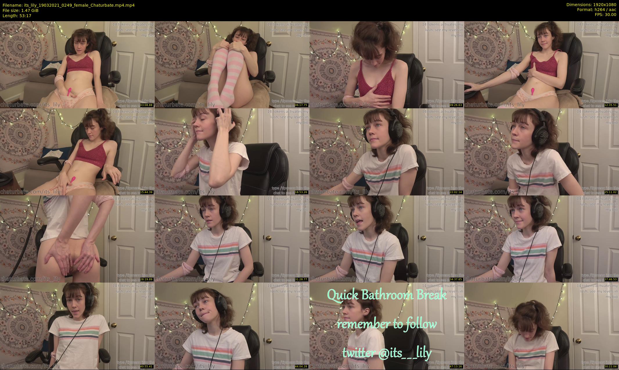 its_lily — 54 minute Chaturbate female cam show recording, 1080p, Mar 19, 2021