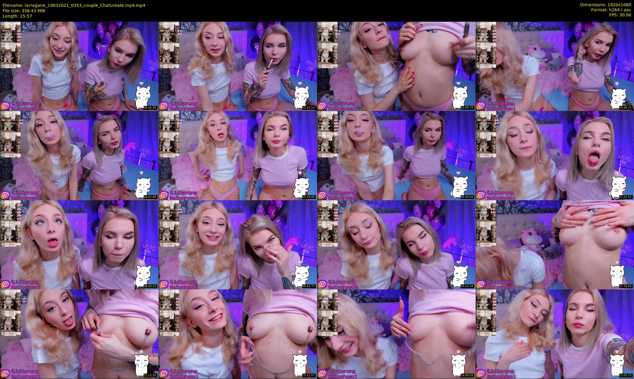 larragane — 16 minute Chaturbate couple cam show recording, 1080p, Mar 19, 2021