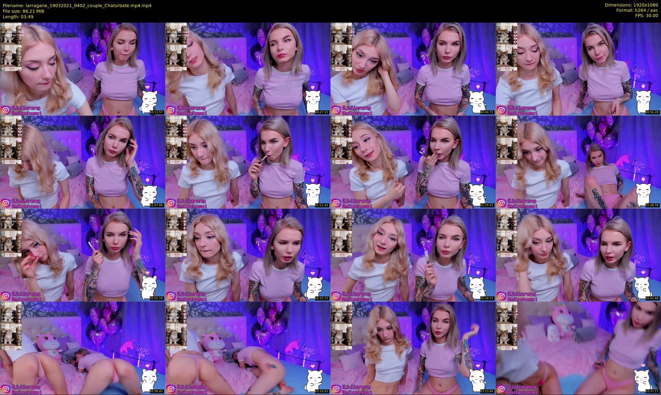 larragane — 4 minute Chaturbate couple cam show recording, 1080p, Mar 19, 2021