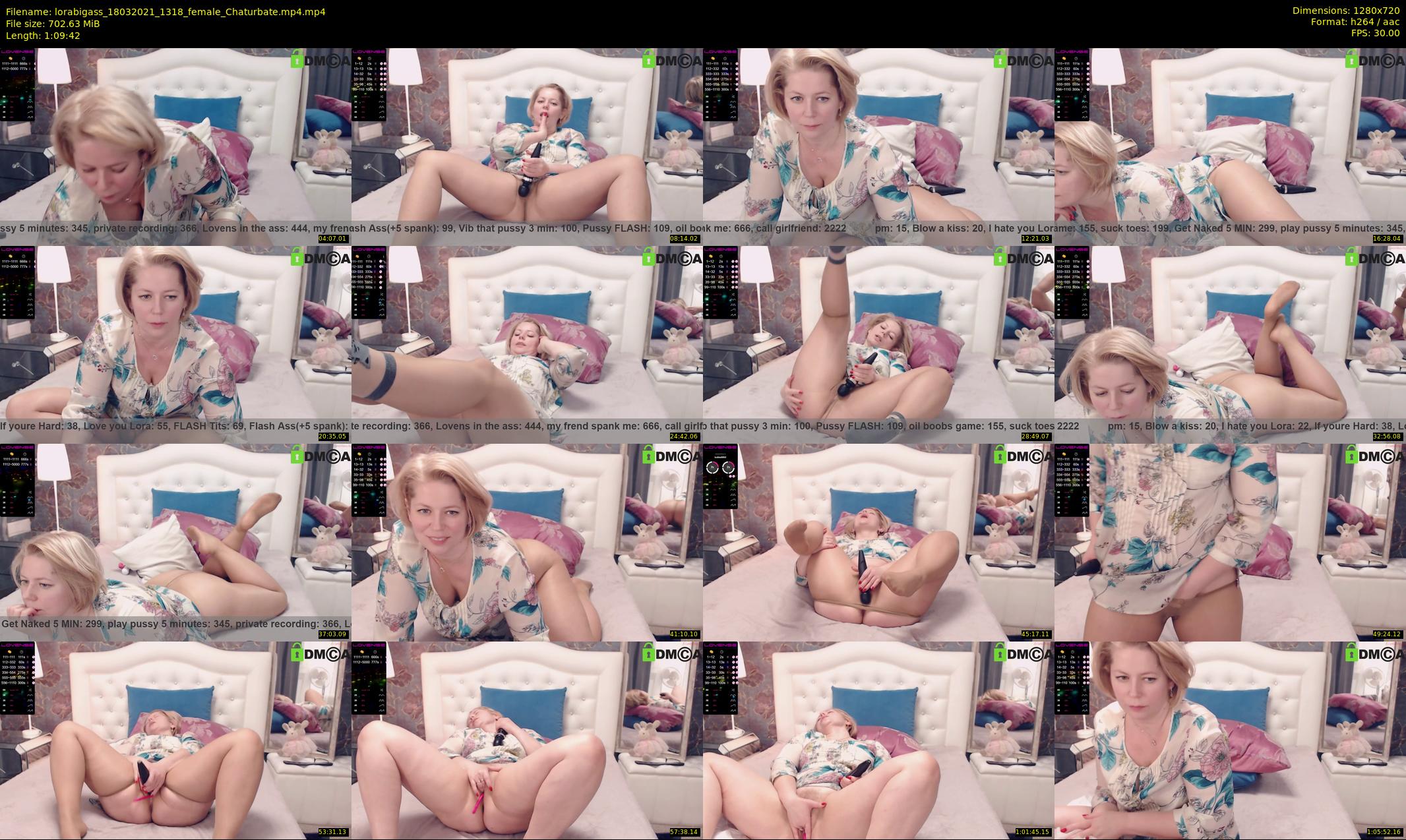 lorabigass — 70 minute Chaturbate female cam show recording, 720p, Mar 18, 2021