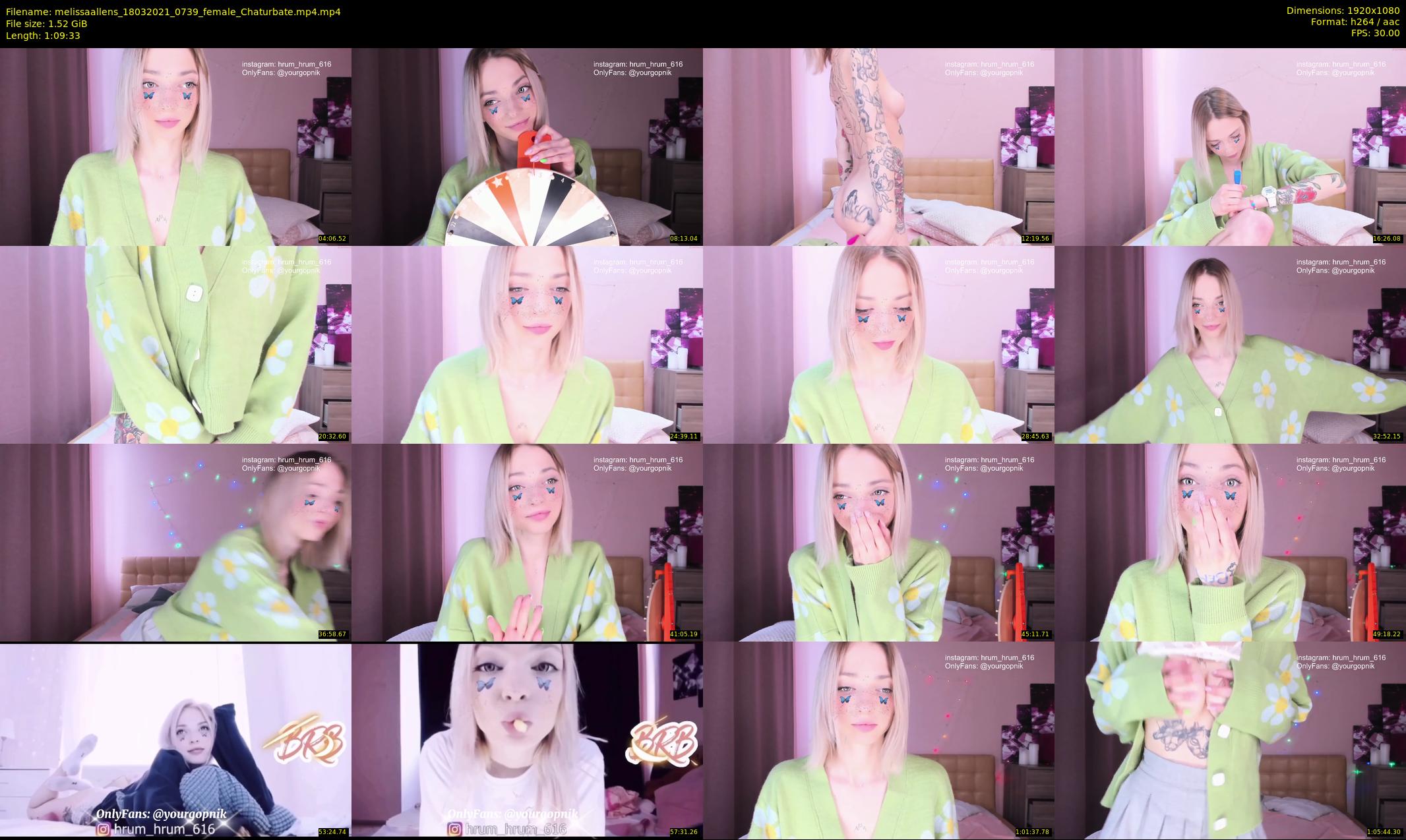melissaallens — 70 minute Chaturbate female cam show recording, 1080p, Mar 18, 2021