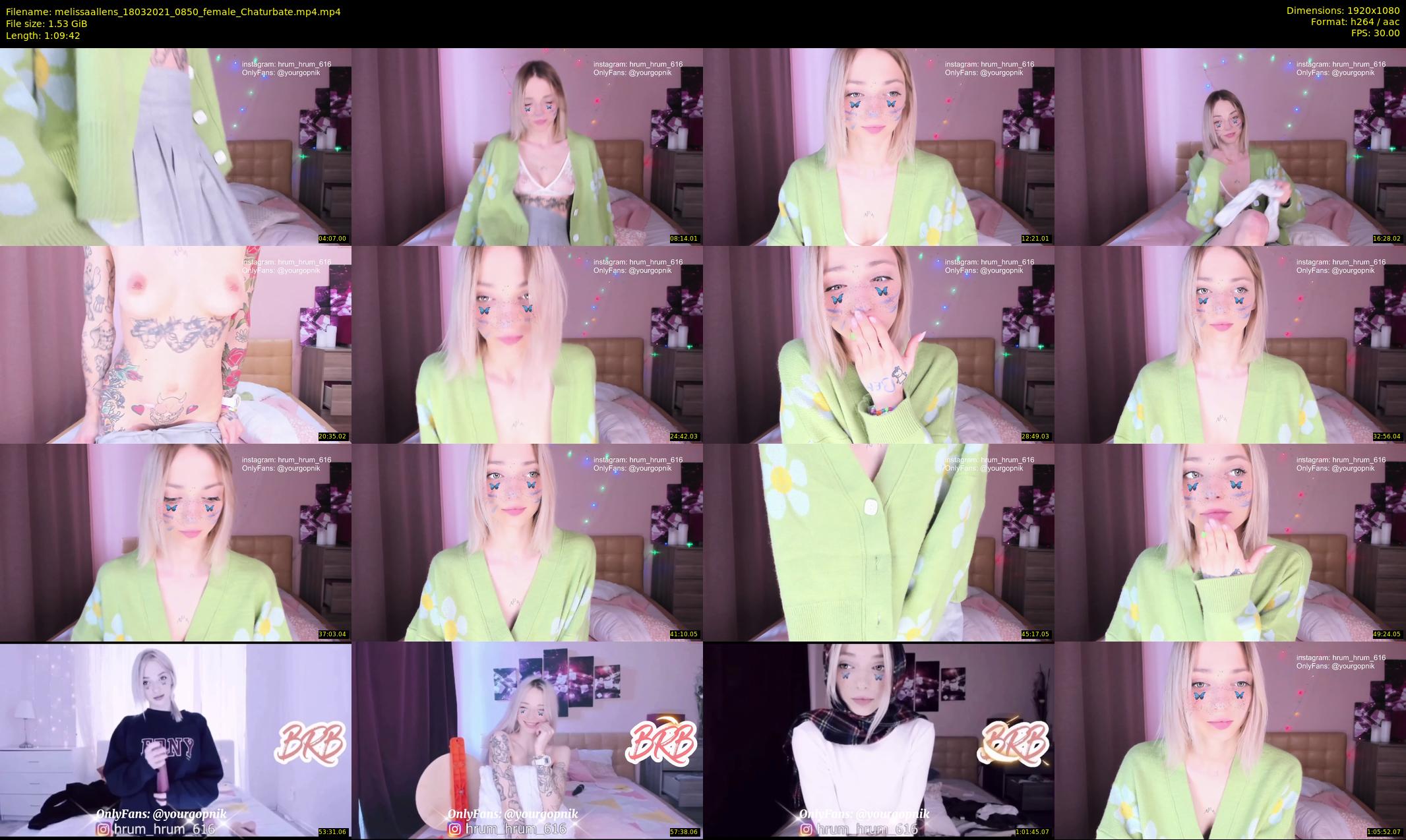 melissaallens — 70 minute Chaturbate female cam show recording, 1080p, Mar 18, 2021