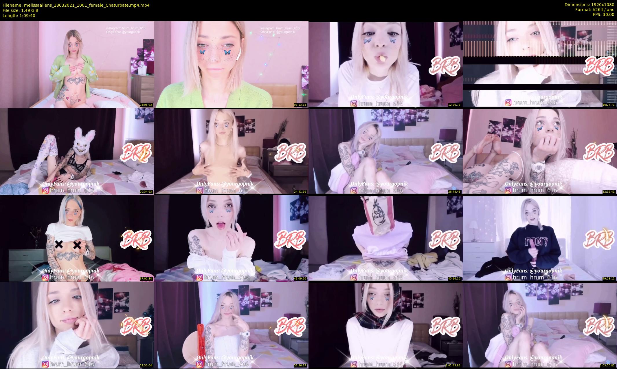 melissaallens — 70 minute Chaturbate female cam show recording, 1080p, Mar 18, 2021