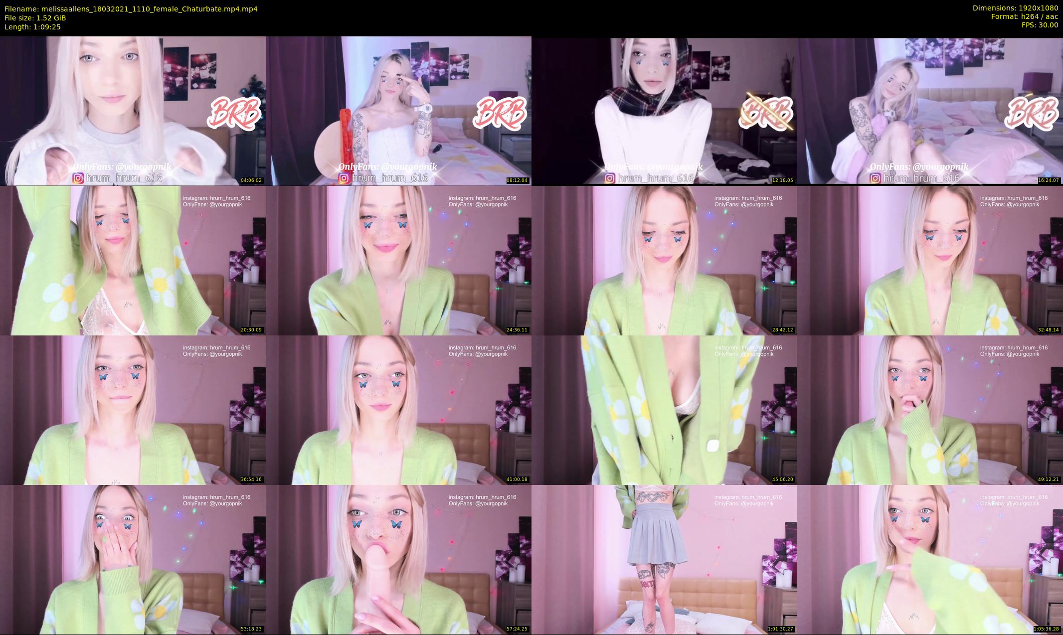 melissaallens — 70 minute Chaturbate female cam show recording, 1080p, Mar 18, 2021