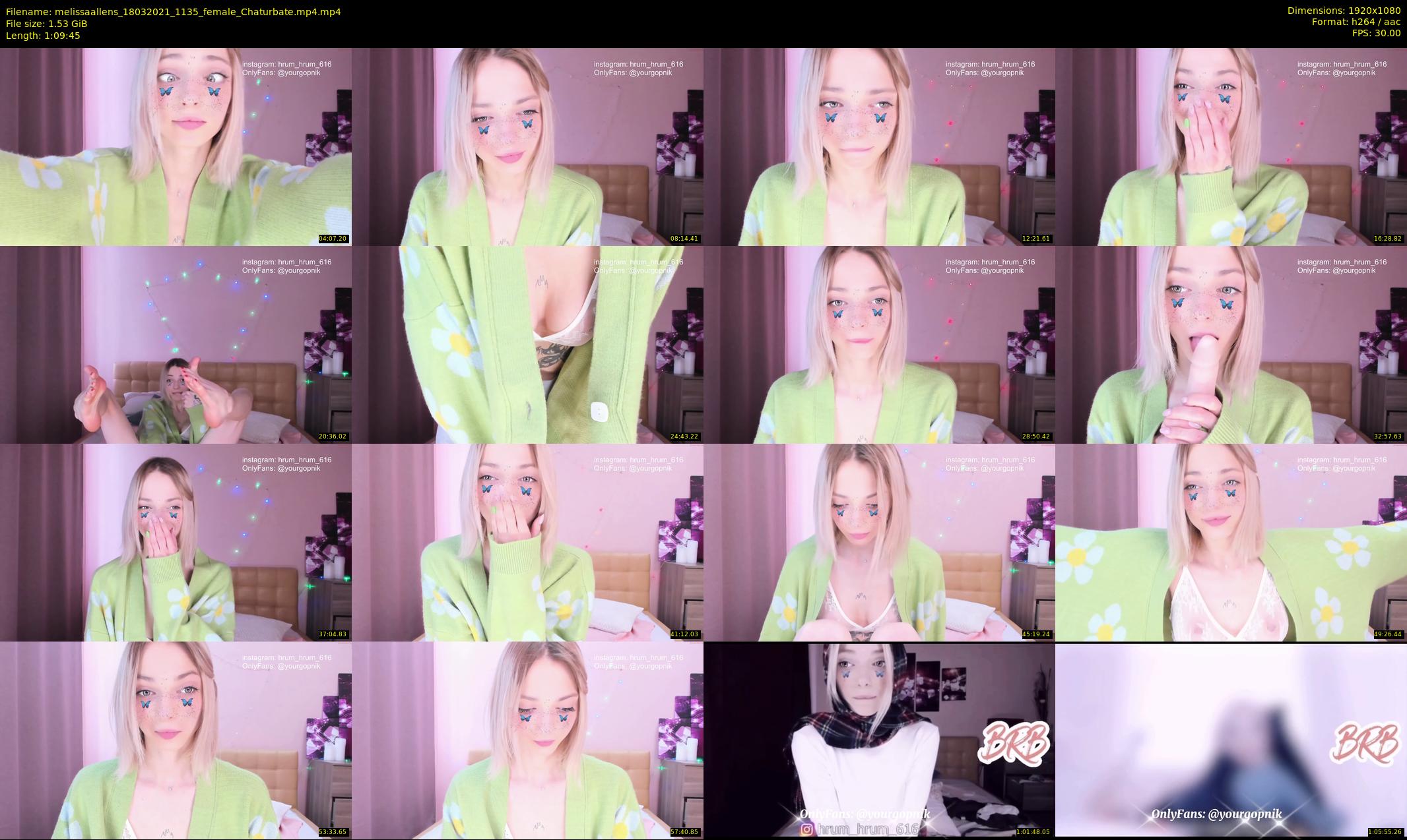 melissaallens — 70 minute Chaturbate female cam show recording, 1080p, Mar 18, 2021
