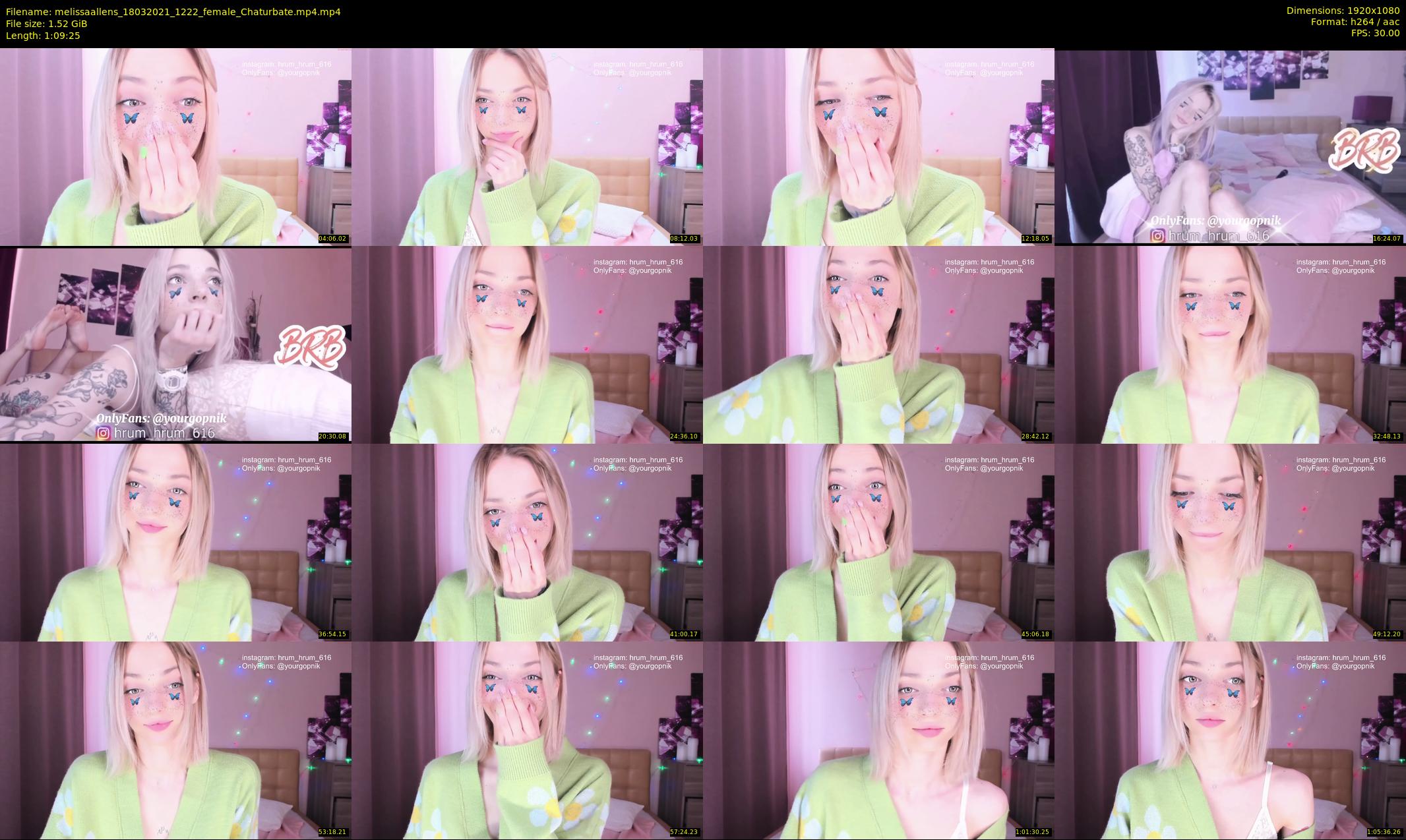 melissaallens — 70 minute Chaturbate female cam show recording, 1080p, Mar 18, 2021