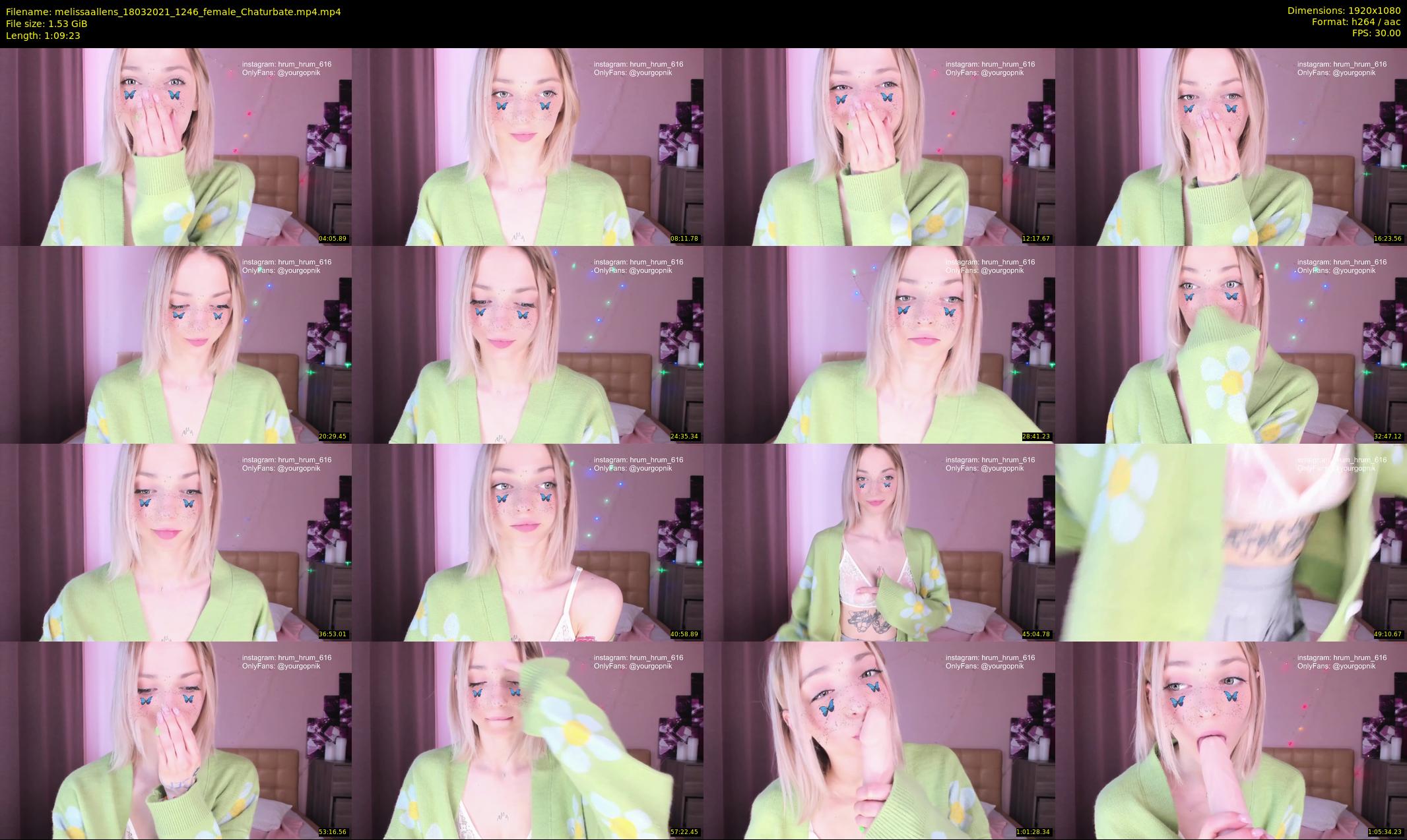 melissaallens — 70 minute Chaturbate female cam show recording, 1080p, Mar 18, 2021
