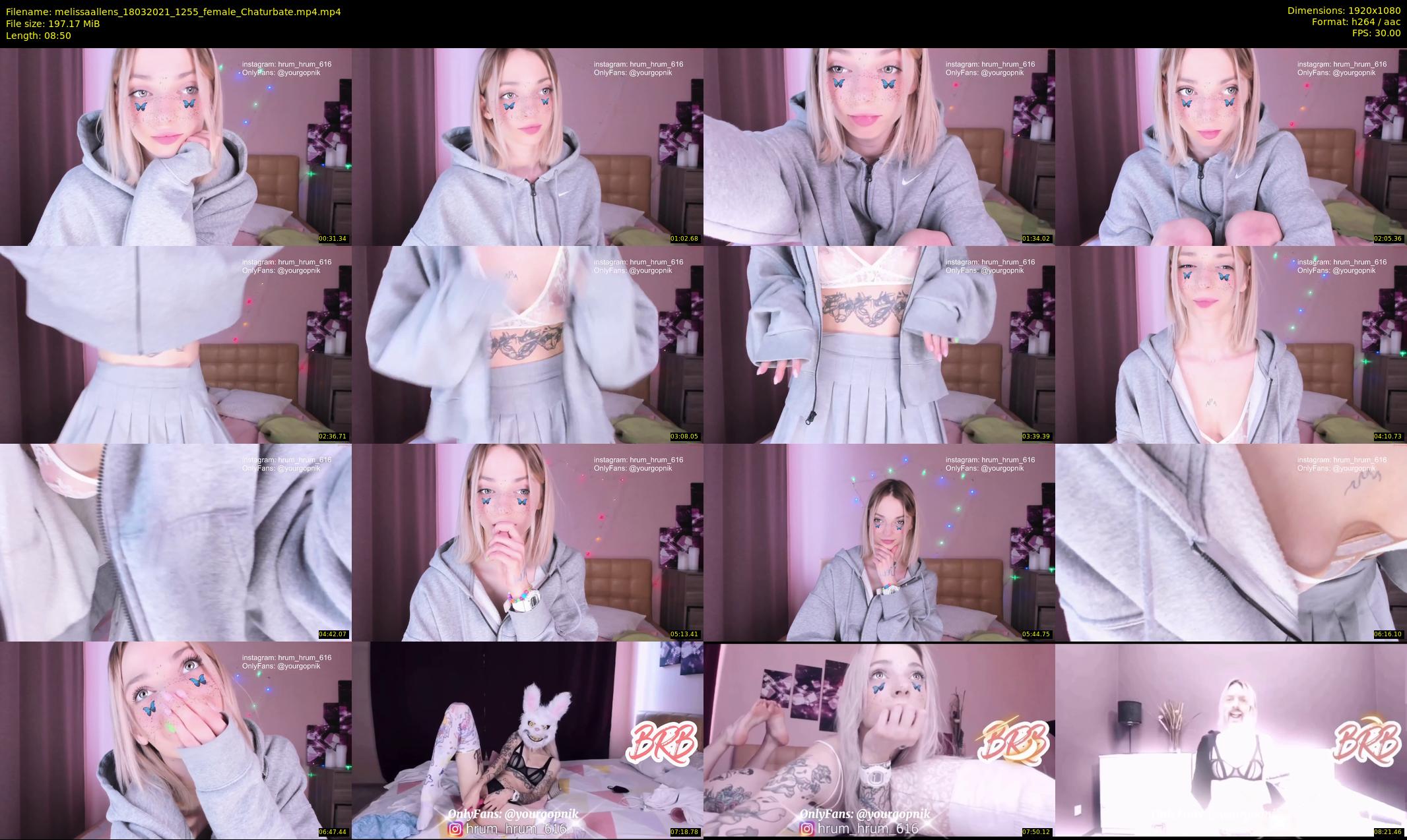 melissaallens — 9 minute Chaturbate female cam show recording, 1080p, Mar 18, 2021