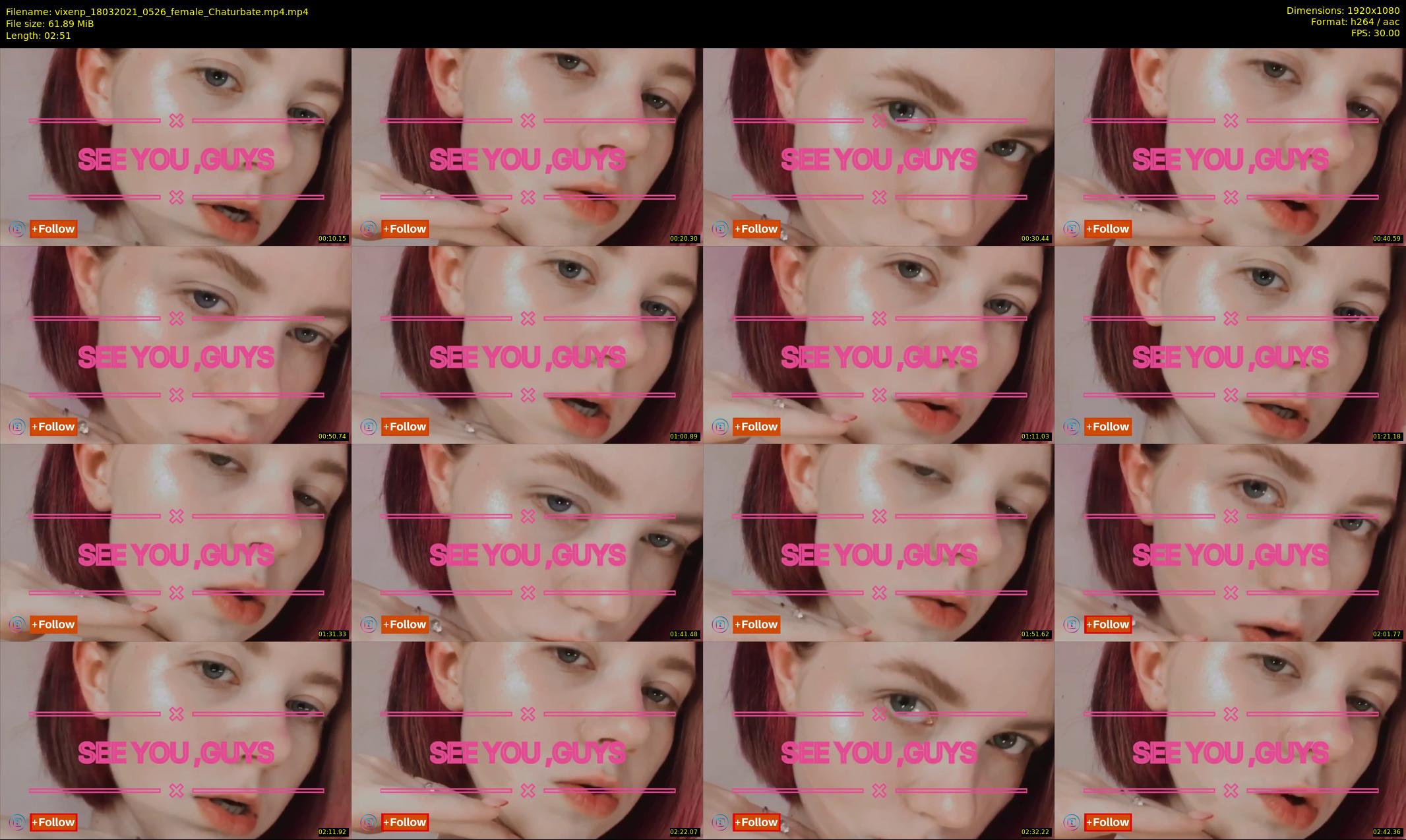 vixenp — 3 minute Chaturbate female cam show recording, 1080p, Mar 18, 2021