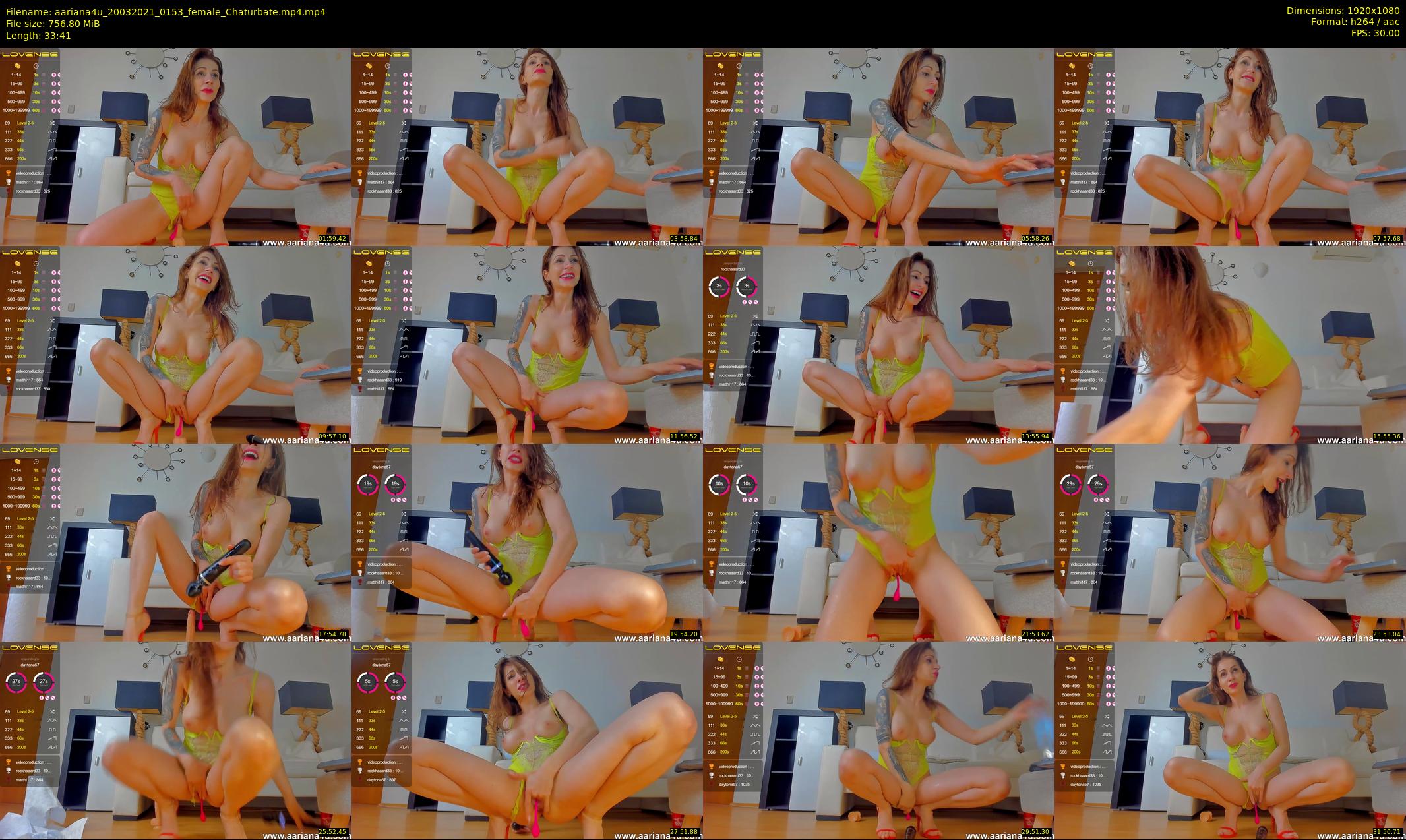 aariana4u — 34 minute Chaturbate female cam show recording, 1080p, Mar 20, 2021