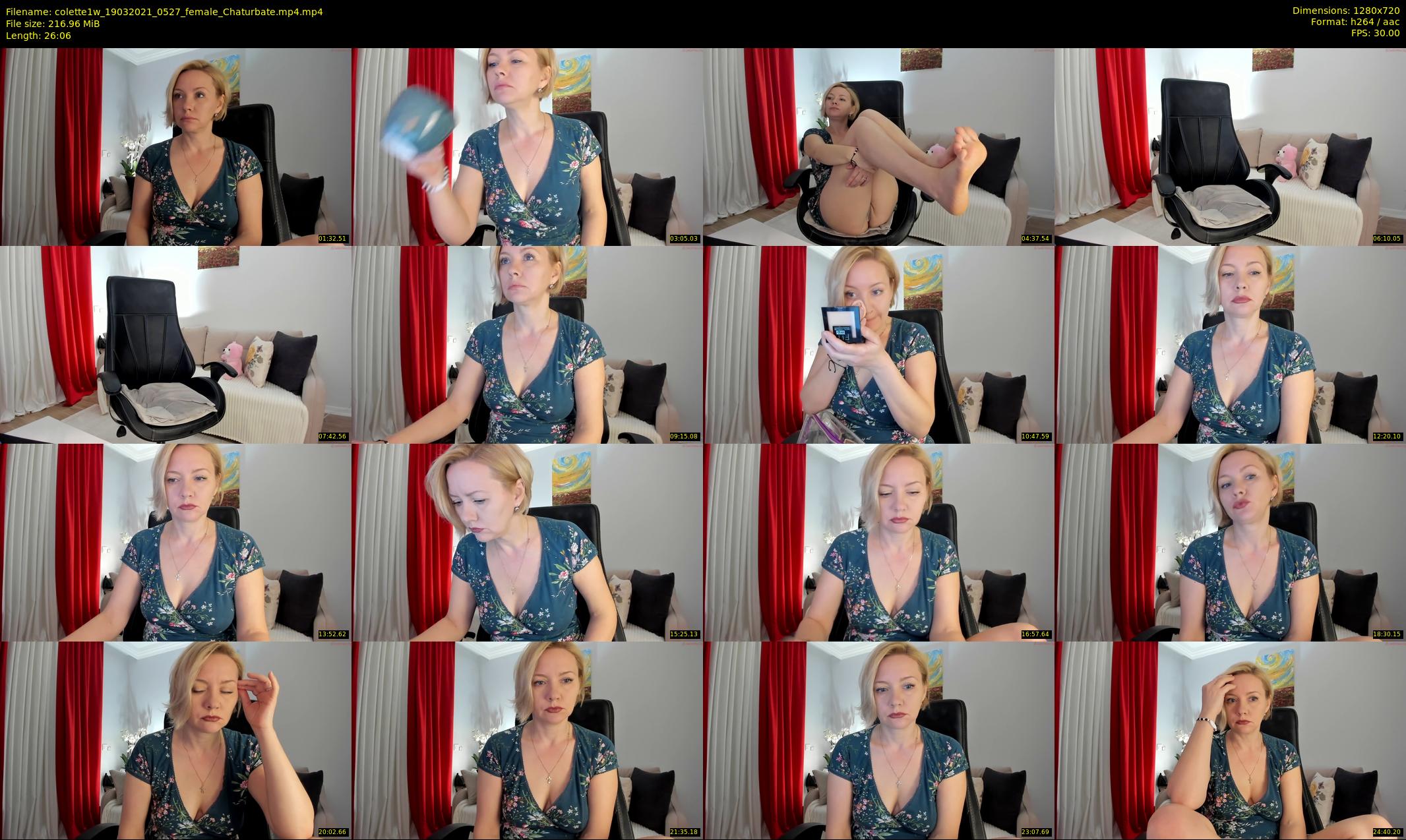 colette1w — 27 minute Chaturbate female cam show recording, 720p, Mar 19, 2021