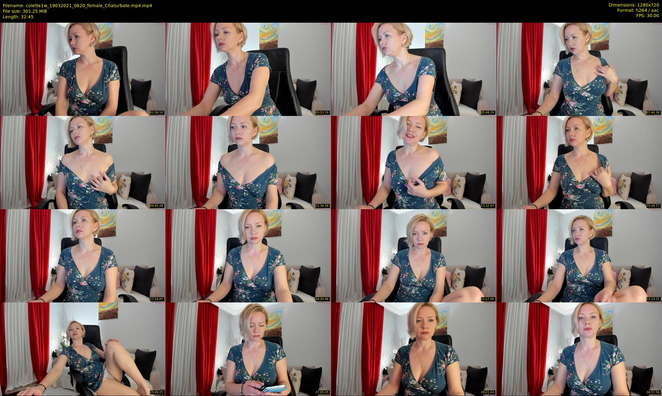 colette1w — 33 minute Chaturbate female cam show recording, 720p, Mar 19, 2021