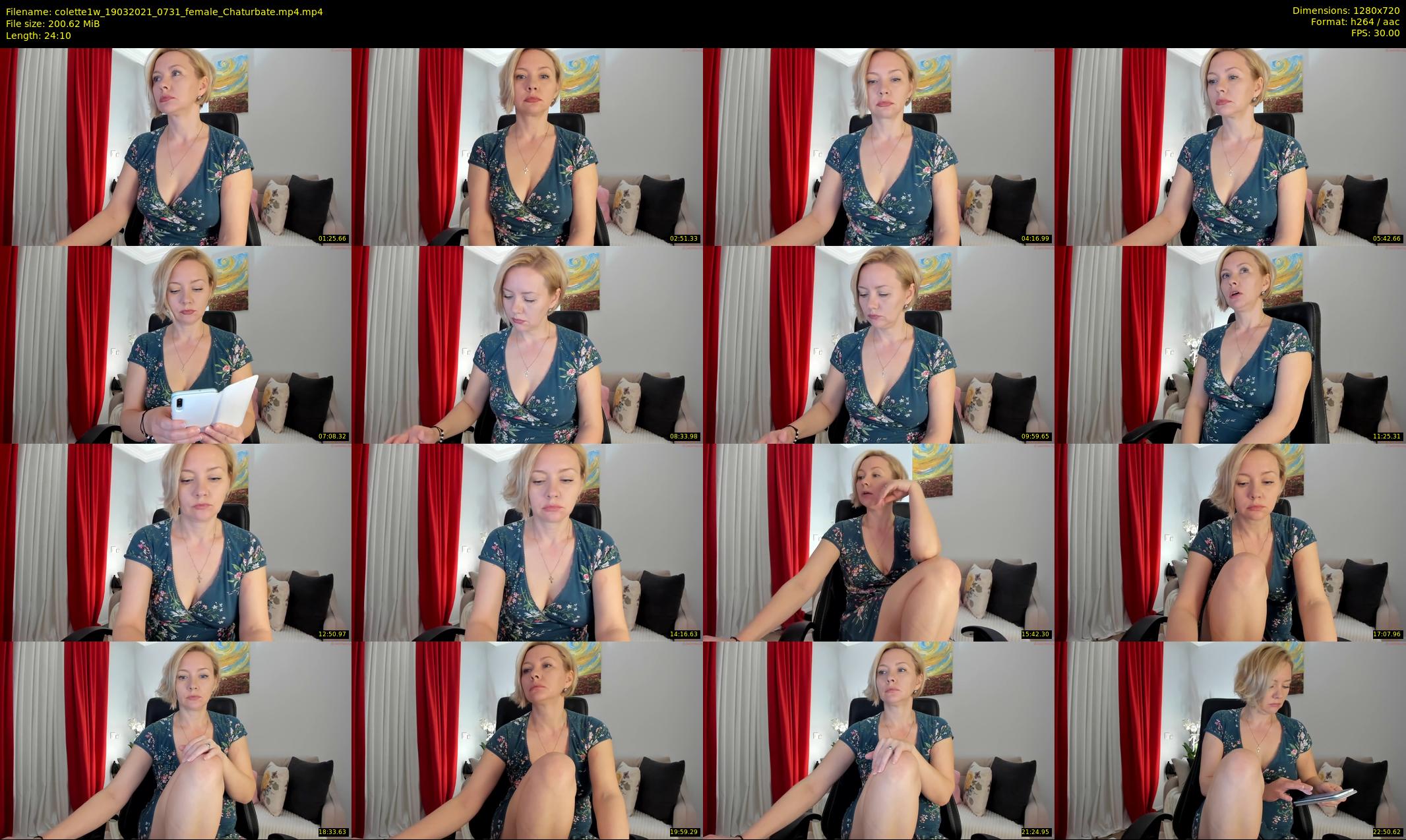 colette1w — 25 minute Chaturbate female cam show recording, 720p, Mar 19, 2021