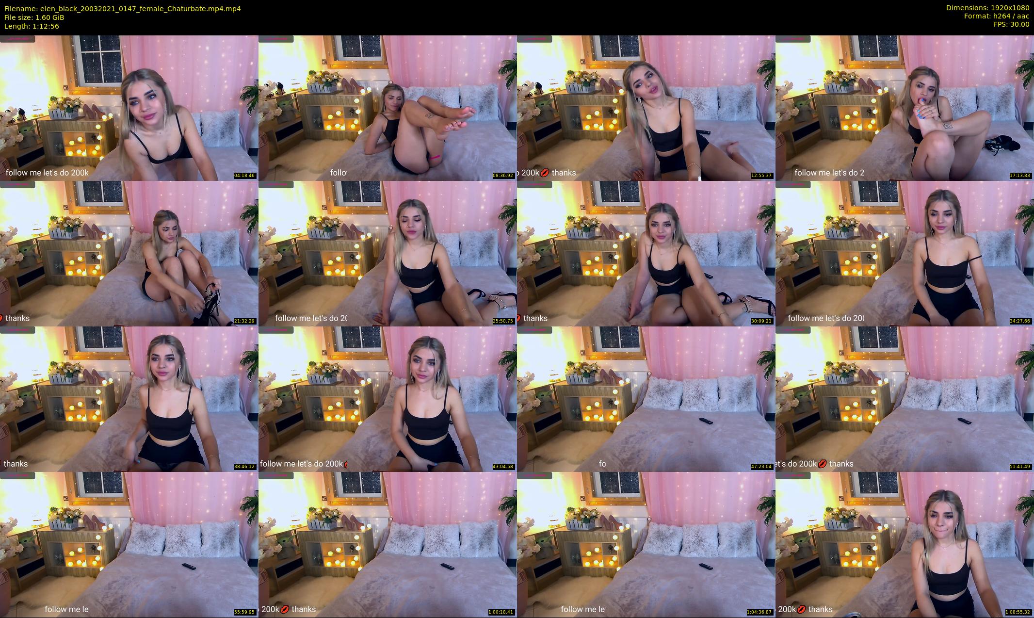 elen_black — 73 minute Chaturbate female cam show recording, 1080p, Mar 20, 2021