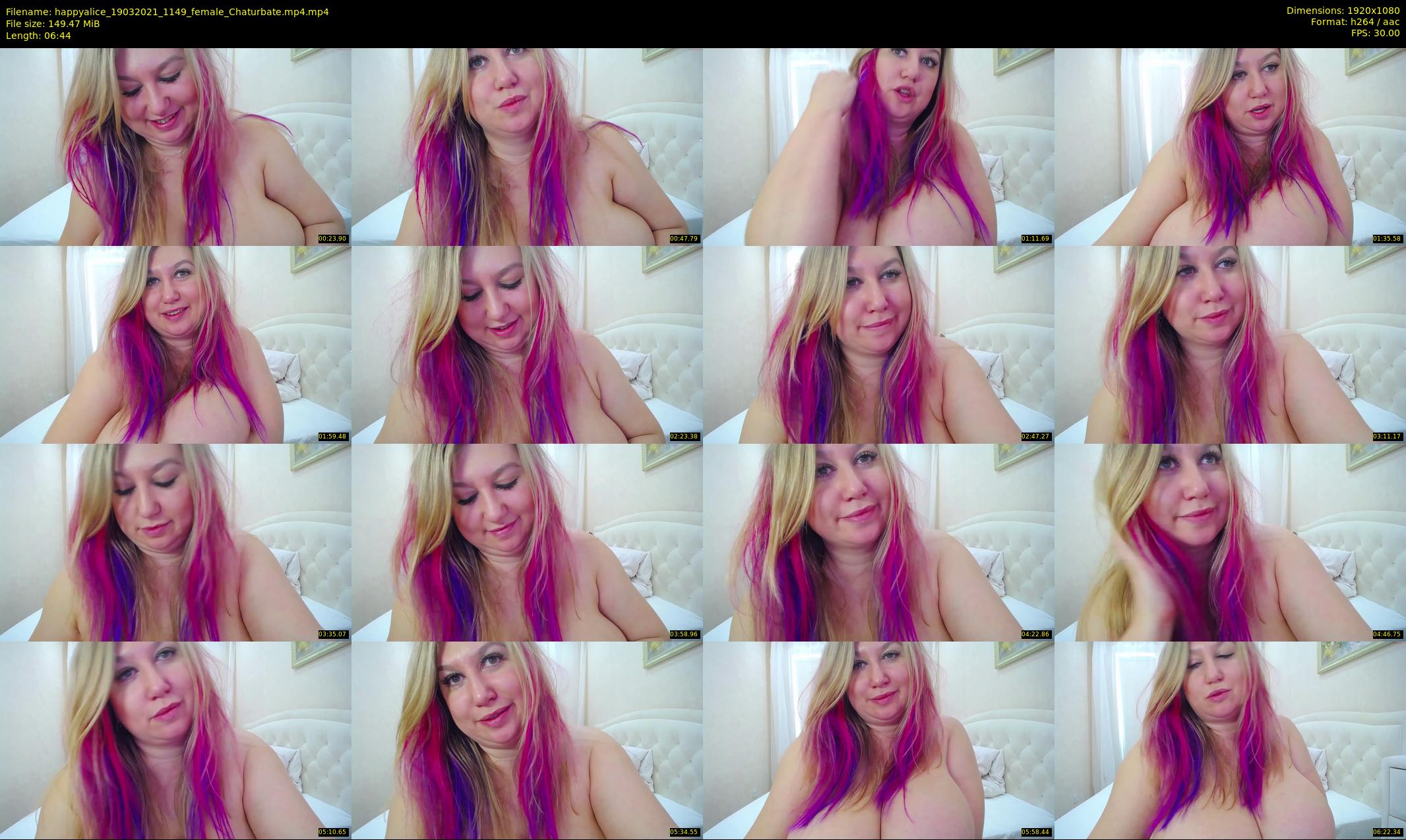 happyalice — 7 minute Chaturbate female cam show recording, 1080p, Mar 19, 2021