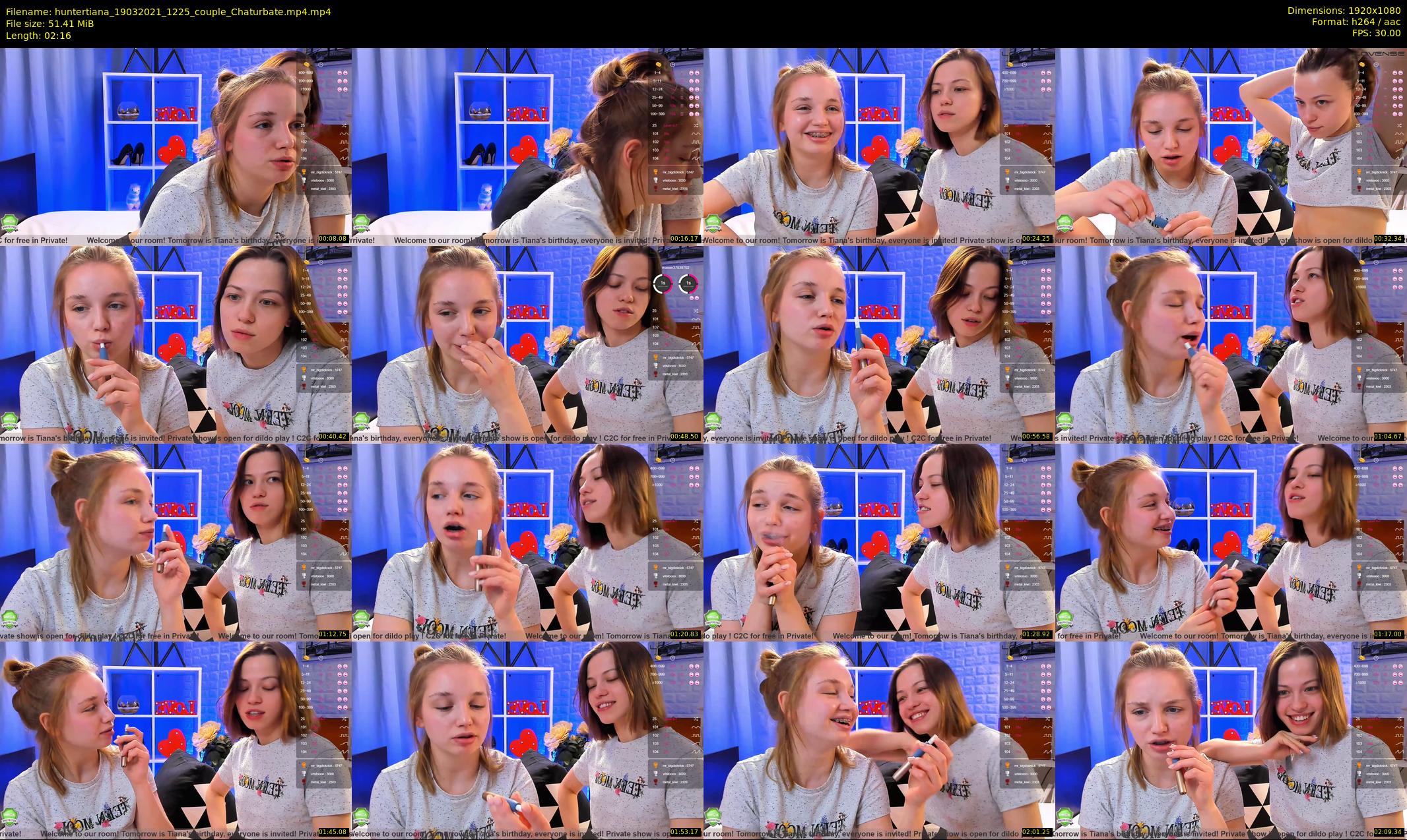 huntertiana — 3 minute Chaturbate female cam show recording, 1080p, Mar 19, 2021