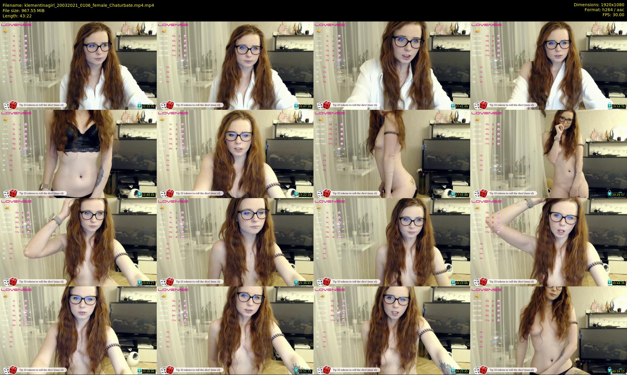 klementinagirl — 44 minute Chaturbate female cam show recording, 1080p, Mar 20, 2021