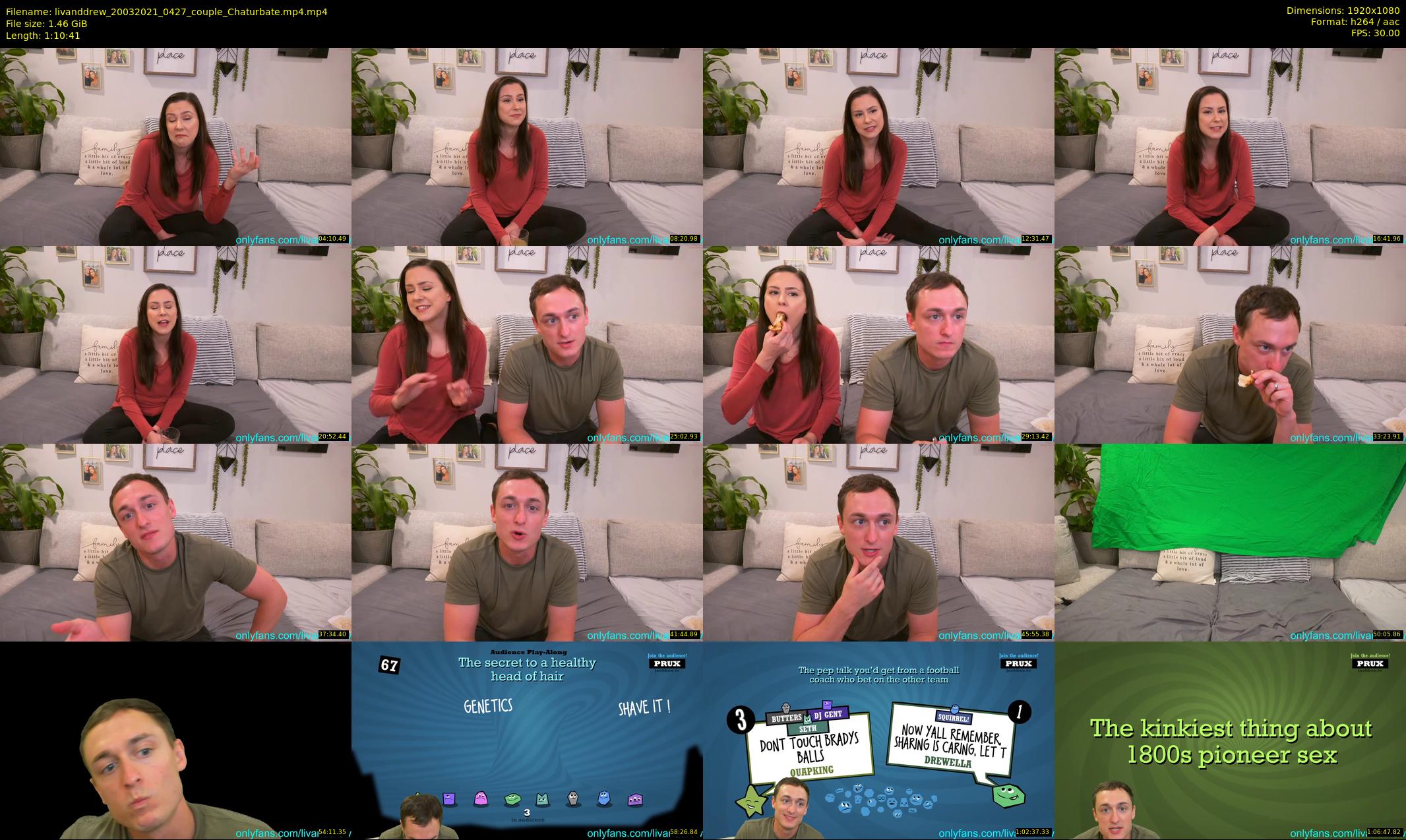 livanddrew — 71 minute Chaturbate couple cam show recording, 1080p, Mar 20, 2021