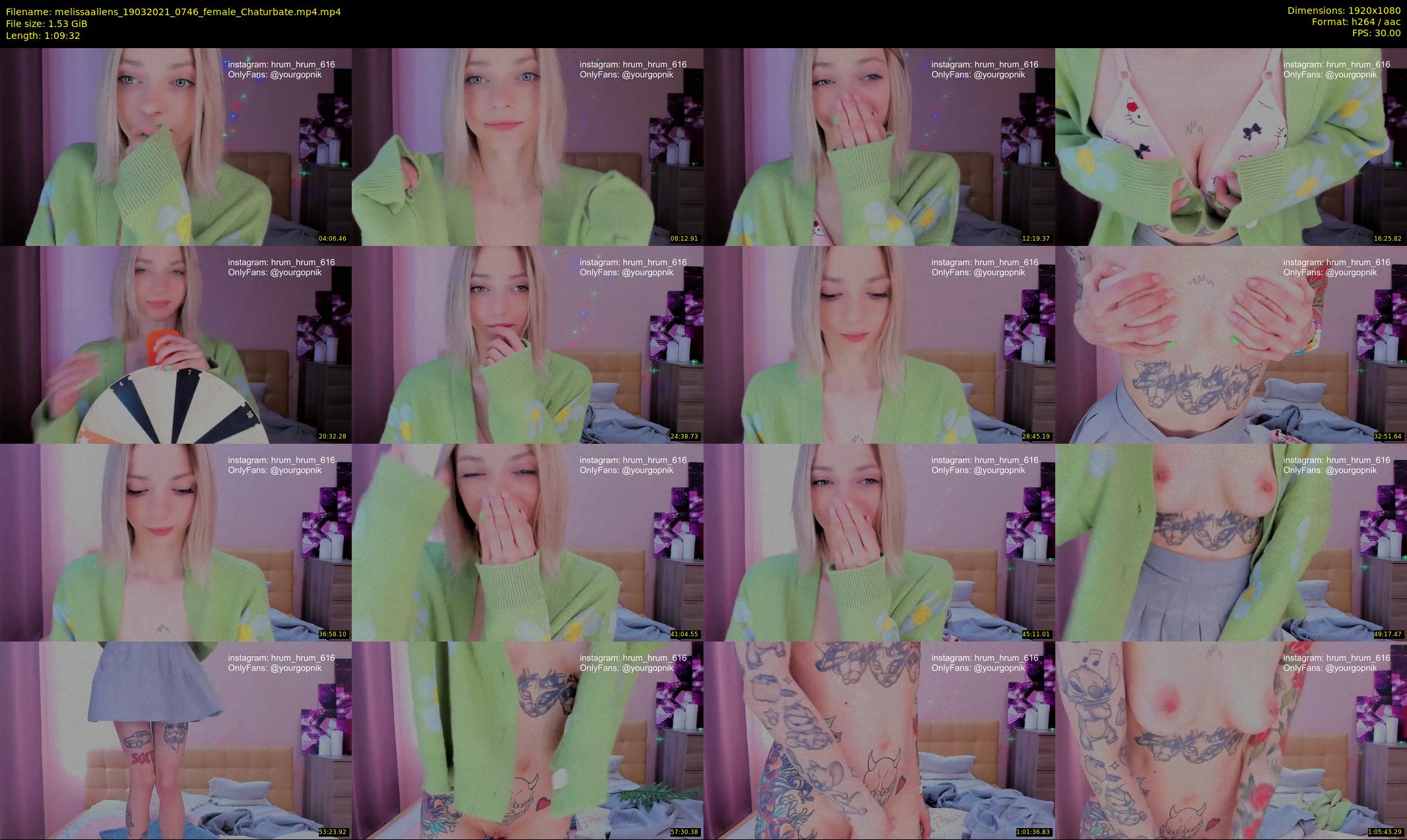 melissaallens — 70 minute Chaturbate female cam show recording, 1080p, Mar 19, 2021