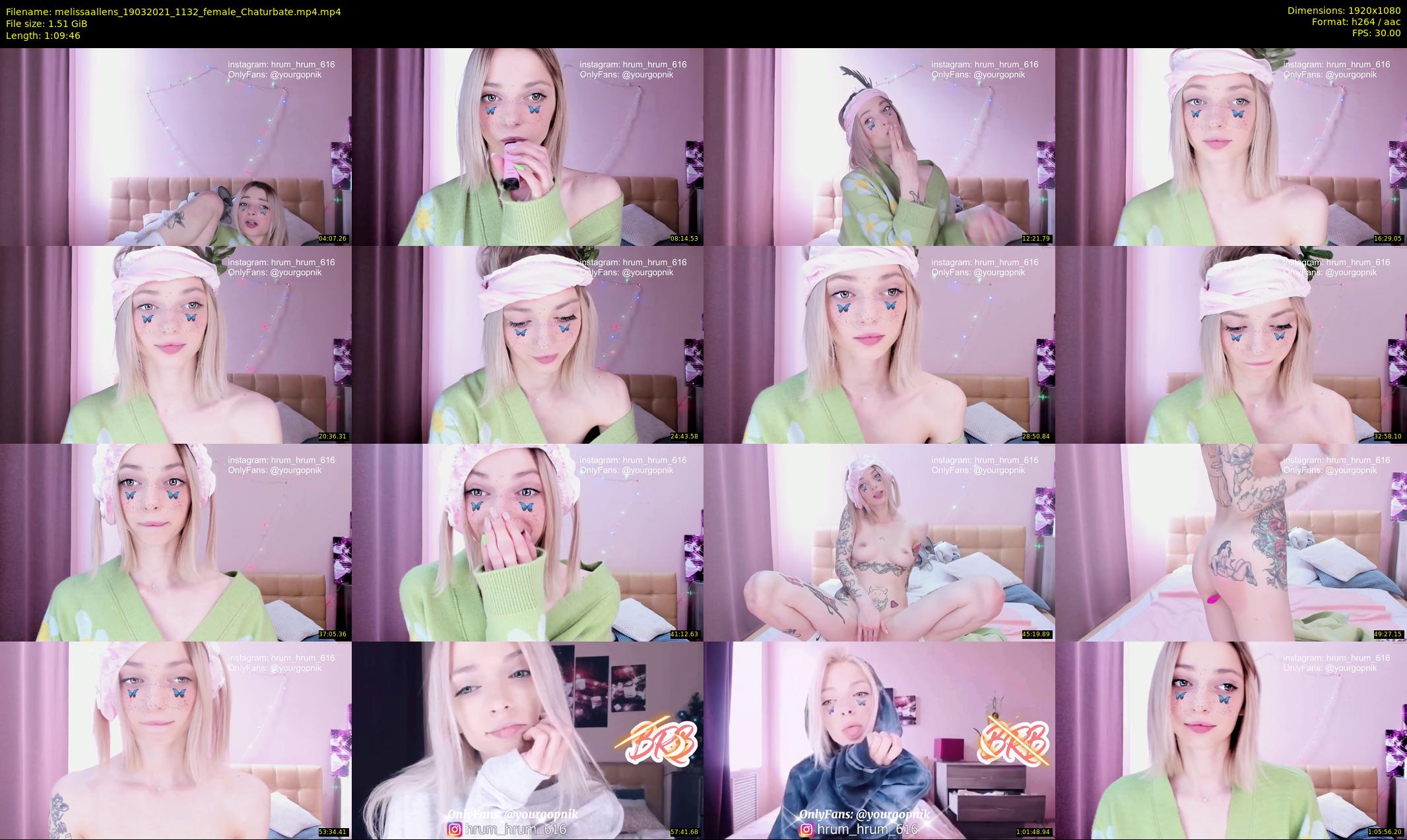 melissaallens — 70 minute Chaturbate female cam show recording, 1080p, Mar 19, 2021