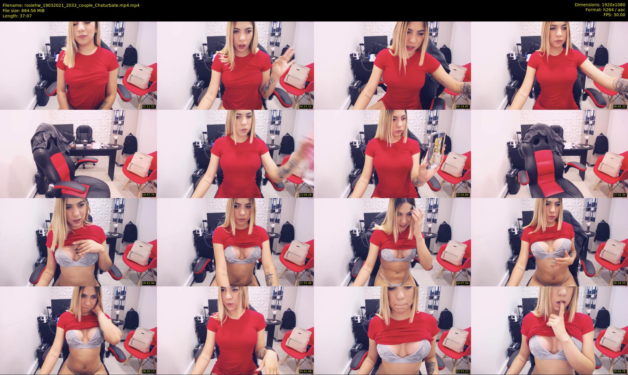 rosiehw — 38 minute Chaturbate couple cam show recording, 1080p, Mar 19, 2021