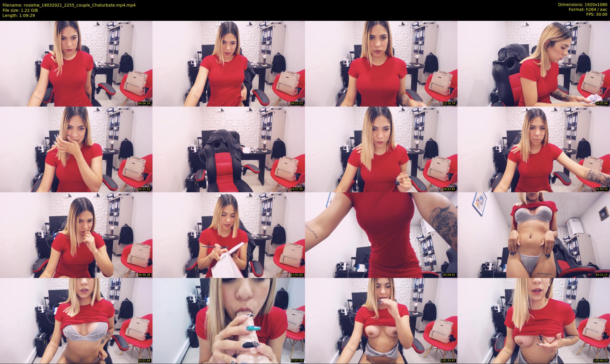 rosiehw — 70 minute Chaturbate couple cam show recording, 1080p, Mar 19, 2021