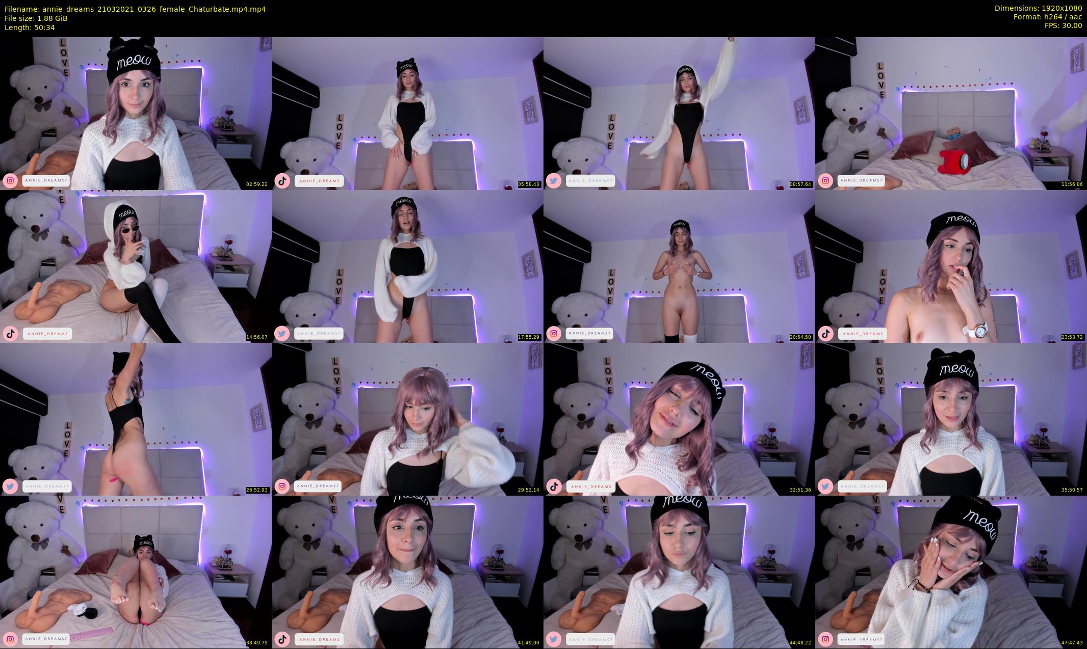 annie_dreams — 51 minute Chaturbate female cam show recording, 1080p, Mar 21, 2021