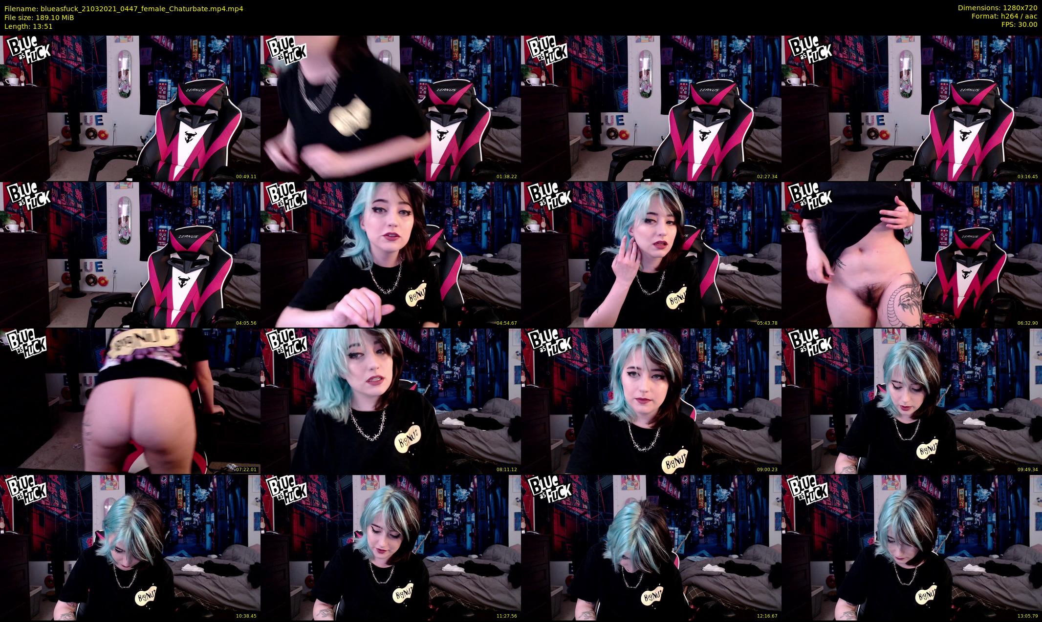 blueasfuck — 14 minute Chaturbate female cam show recording, 720p, Mar 21, 2021